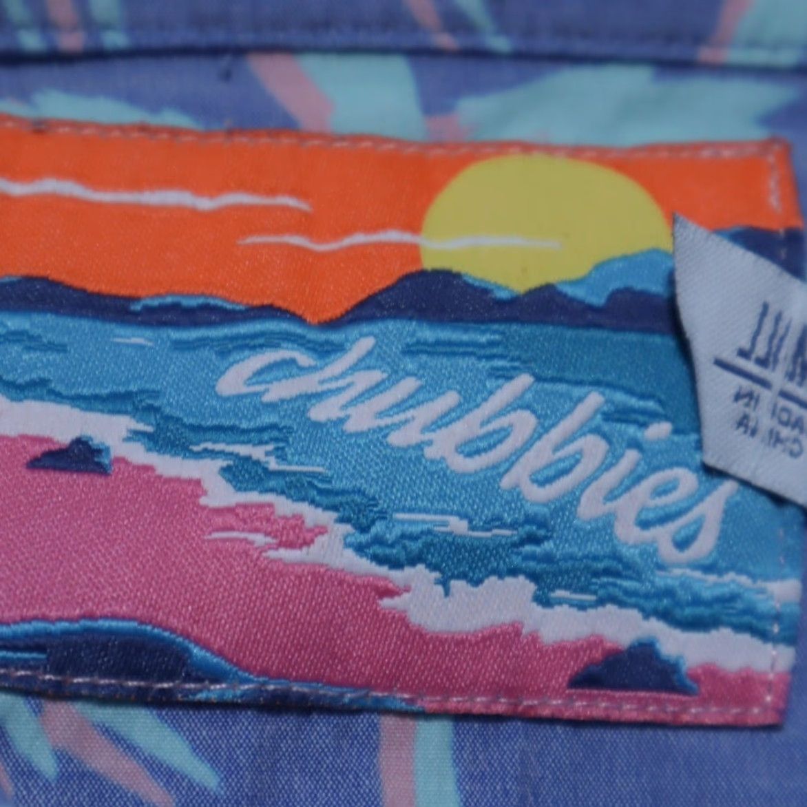 Chubbies Chubbies Polo Shirt The Nutter Palm All Over Print Blue Men's S Shirt Size US S / EU 44-46 / 1 - 5 Thumbnail