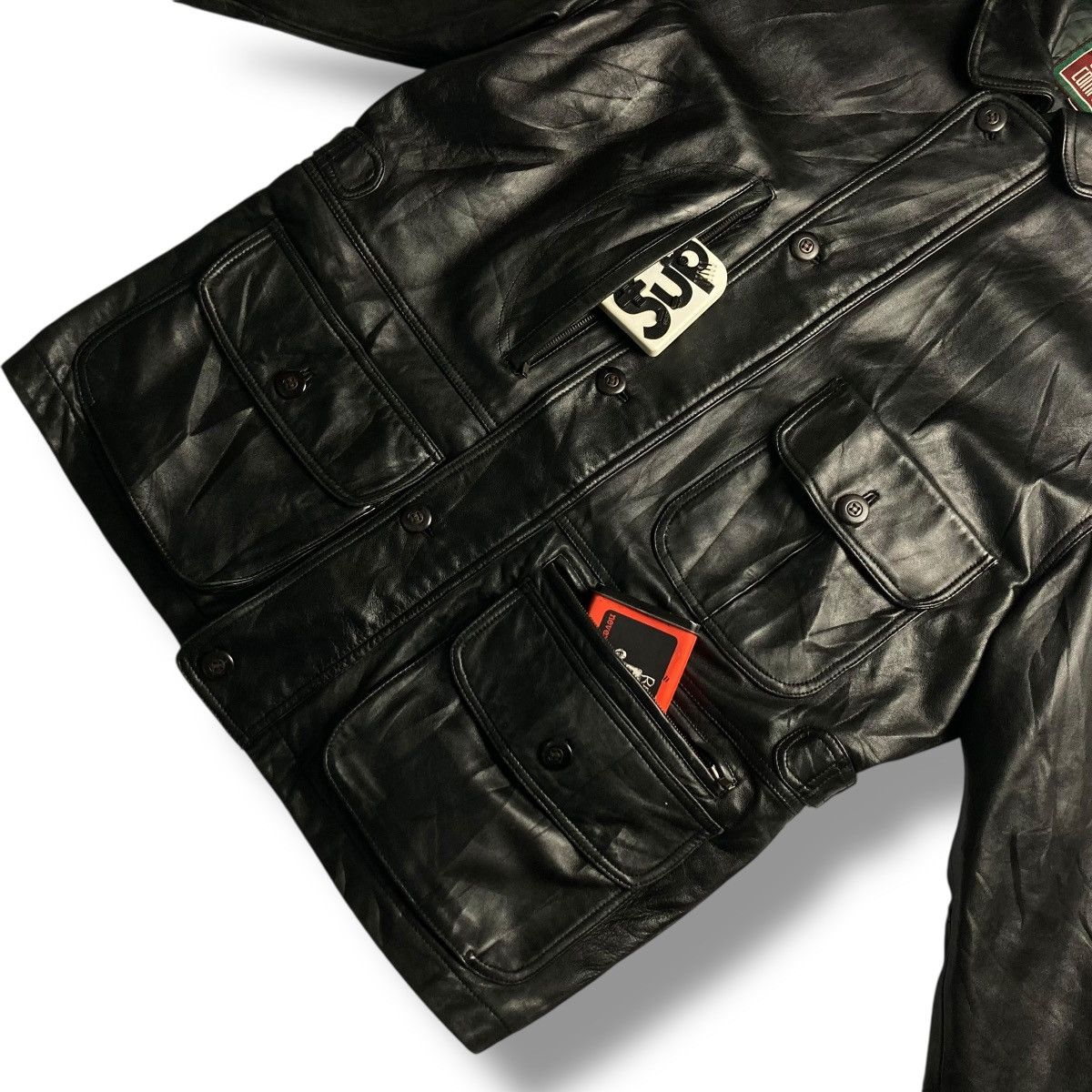 Genuine Leather 🇯🇵 LEATHER COMPANY LEYMUSIS BUTTON UP FULL ZIP HEAVY JACKET Size US M / EU 48-50 / 2 - 5 Thumbnail