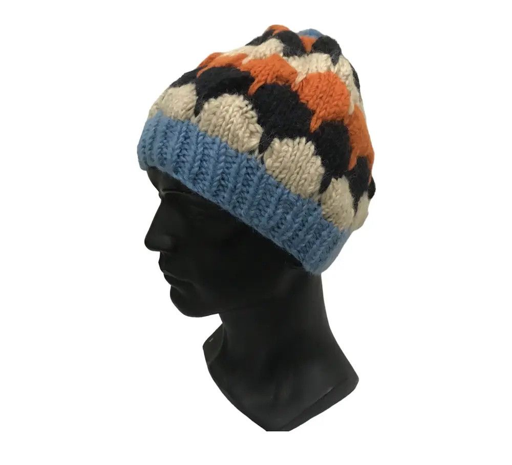URBAN RESEARCH DOORS × Vintage Urban Research Doors Knit Multicolour Beanie Hat Size ONE SIZE - 1 Thumbnail