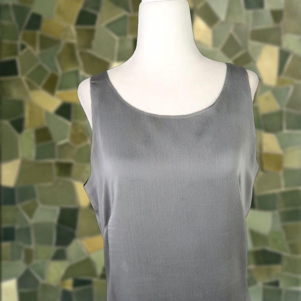 Vintage VINTAGE Chaloc silver grey mini dress black beaded fringe trim M Size M / US 6-8 / IT 42-44 - 1 Thumbnail