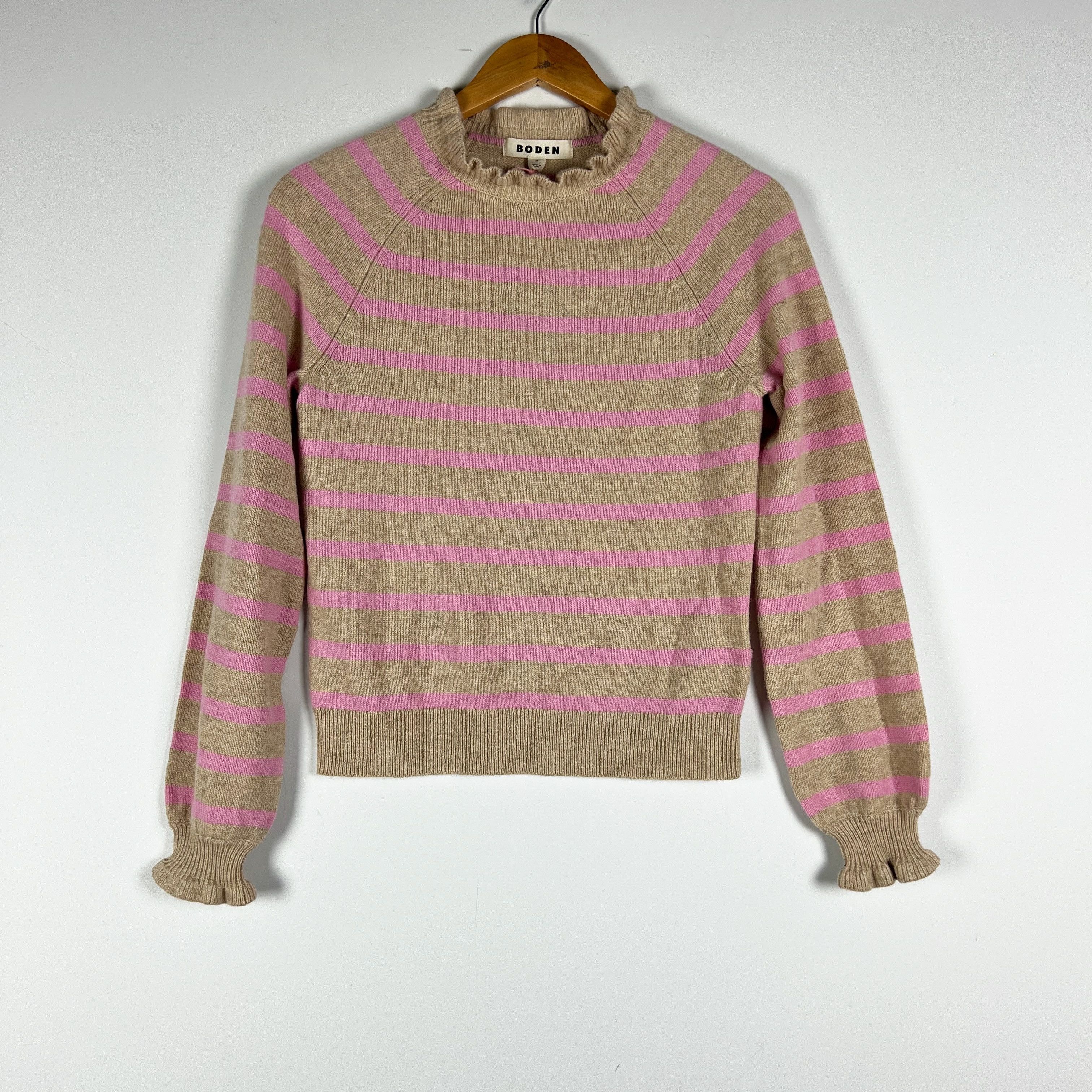 Boden NEW Boden Fae Fair Isle Frilled Wool Blend Size XS / US 0-2 / IT 36-38 - 1 Thumbnail
