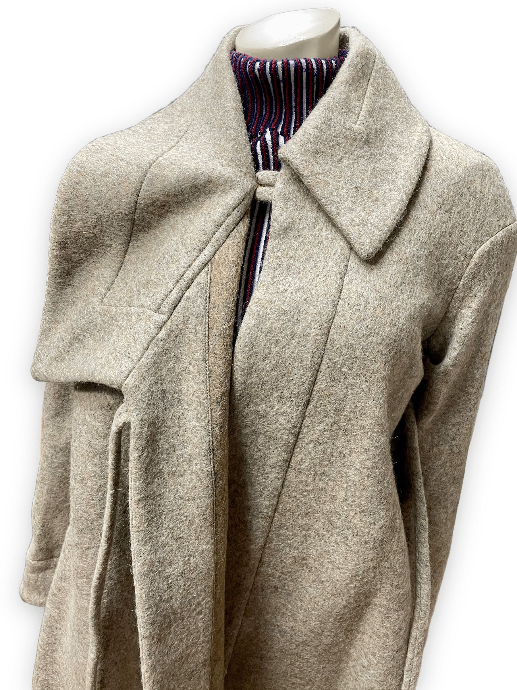 Vivienne Westwood Vivienne Westwood Red Label Vintage Designer Asymmetrical Mohair & Wool Coat Made In Italy Size L Size L / US 10 / IT 46 - 7 Thumbnail