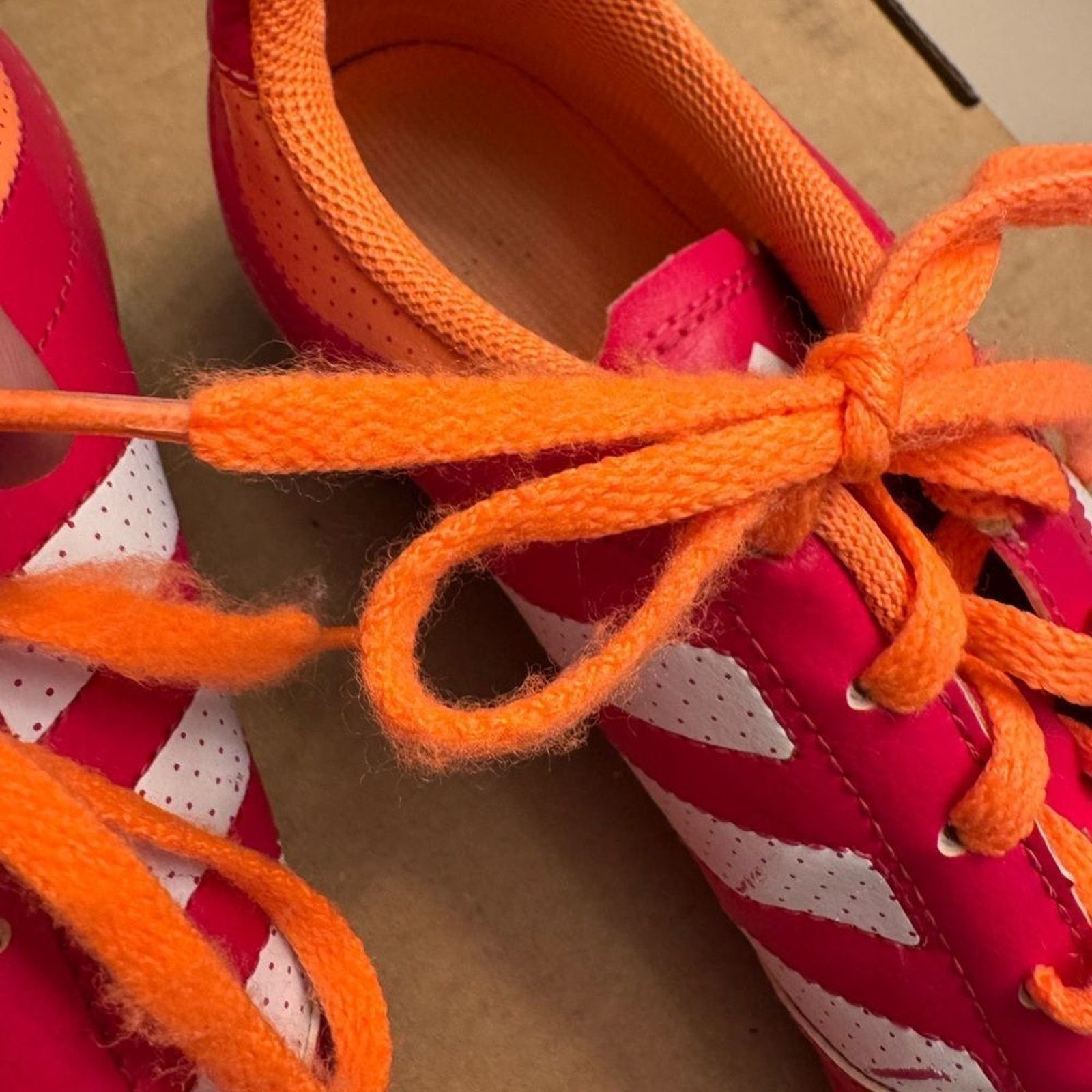 Adidas Adidas Pink Orange Soccer Shoes cleats 7.5 athletic sport Size US 7.5 / IT 37.5 - 9 Thumbnail