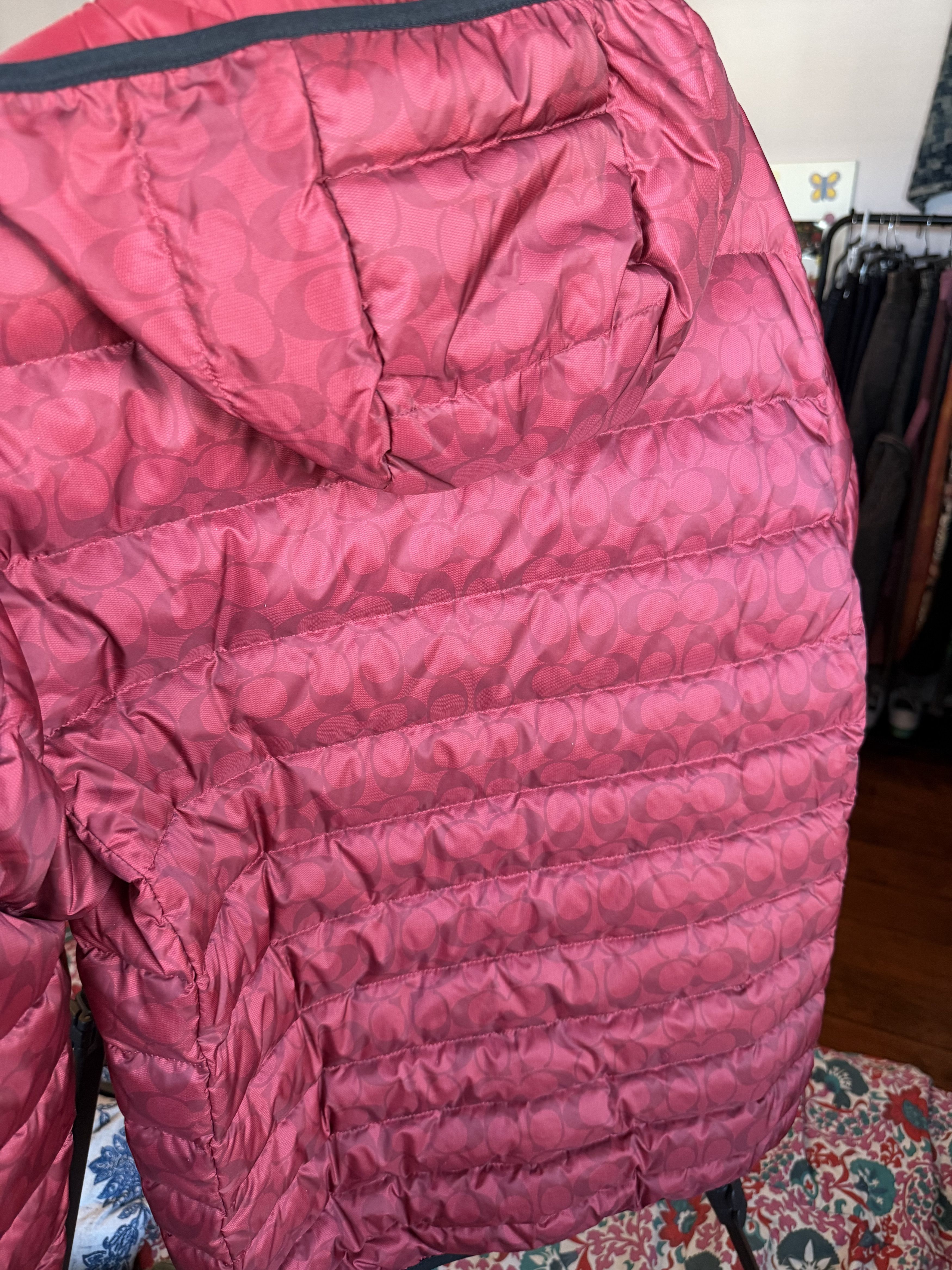 Coach Coach Red Signature Quilted Puffer Jacket Hooded Size US M / EU 48-50 / 2 - 5 Thumbnail
