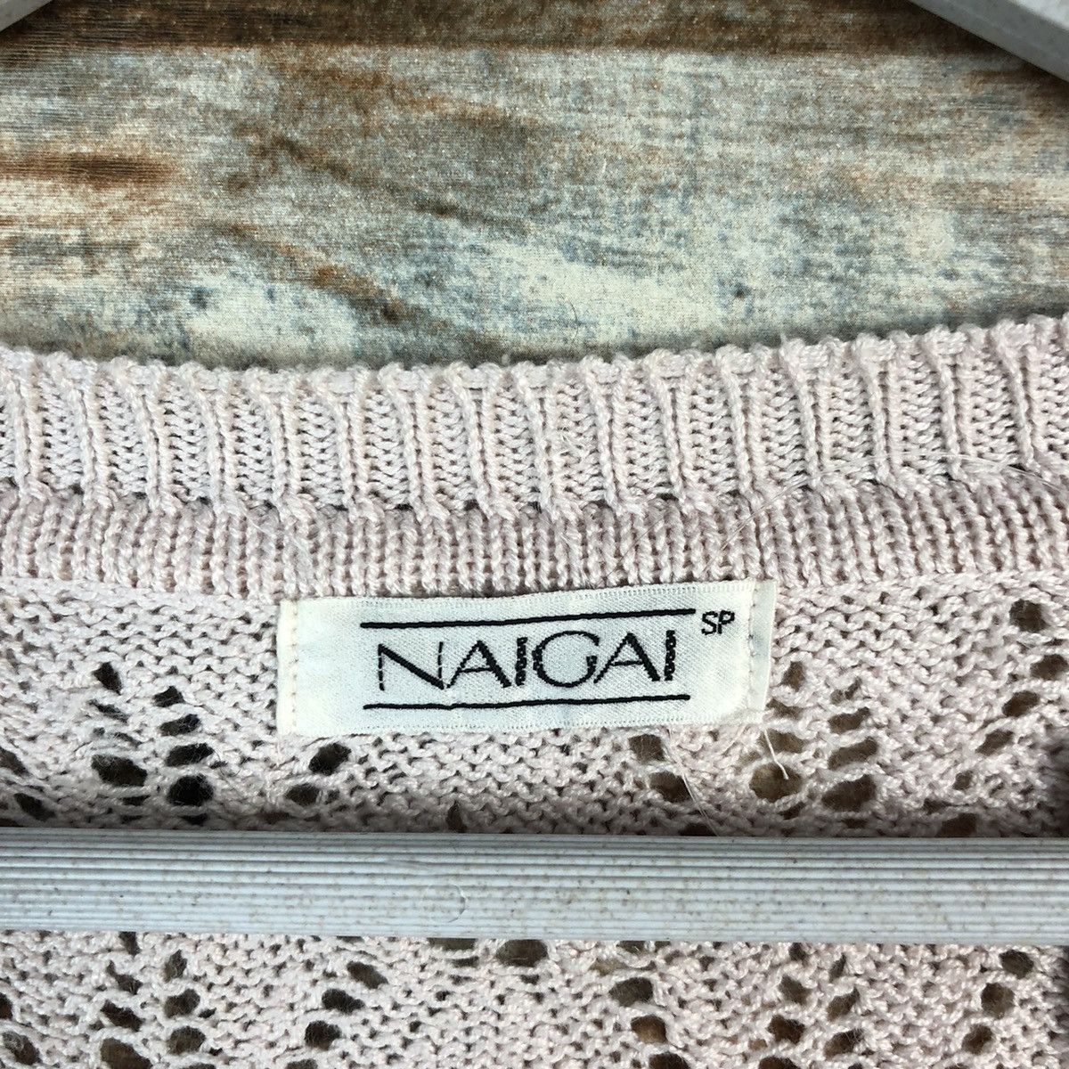 Japanese Brand Naiga Pink Cardigan crochet meshnet Knitwear #A1470 Size M / US 6-8 / IT 42-44 - 9 Thumbnail