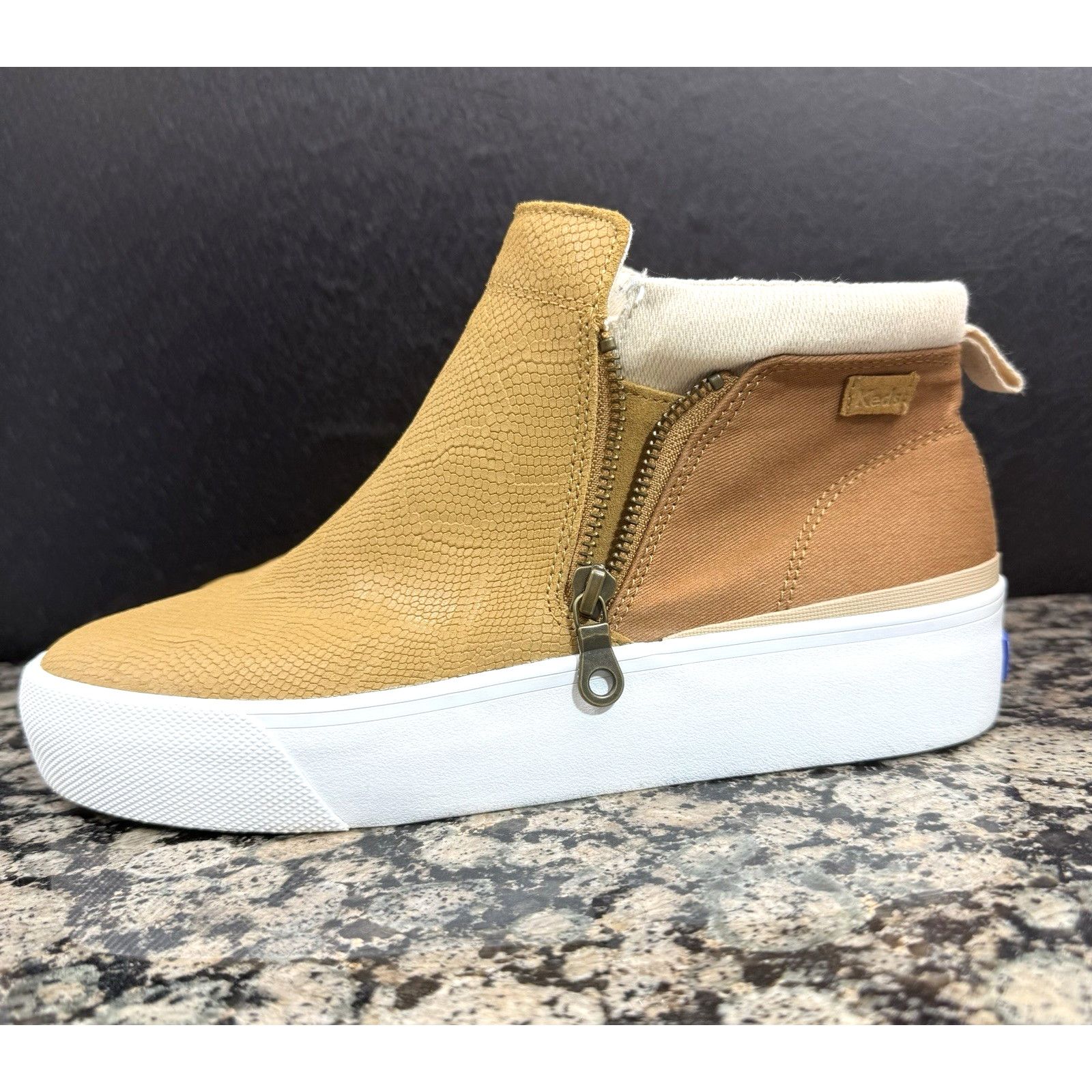 Keds Keds Cooper Brown Suede/Canvas Zip Booties Wo’s Size 9.5 Size US 9.5 / IT 39.5 - 3 Thumbnail