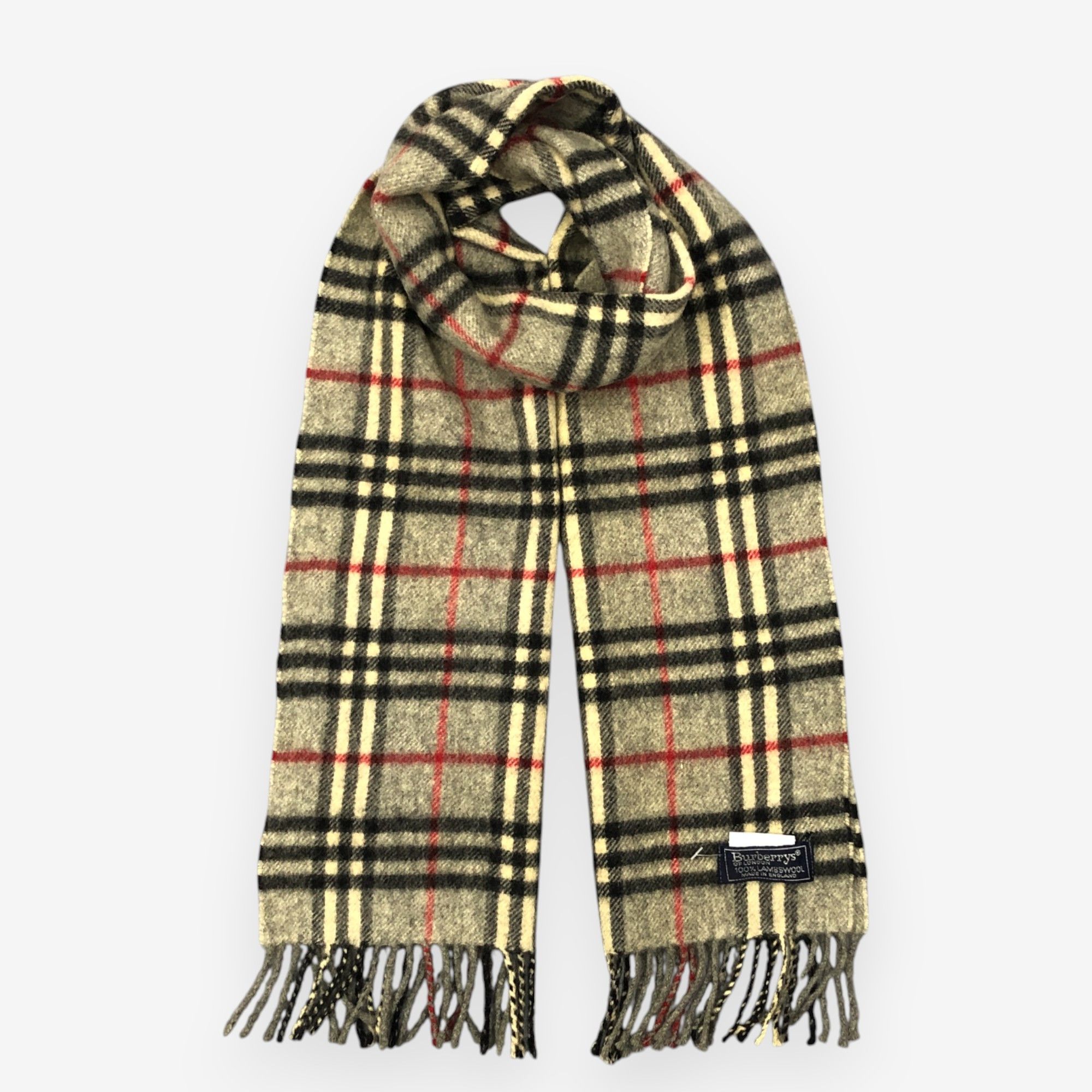 Burberry Vintage Burberry Scarf Muffler Wool Fringe Winter Scarves Size ONE SIZE - 1 Thumbnail