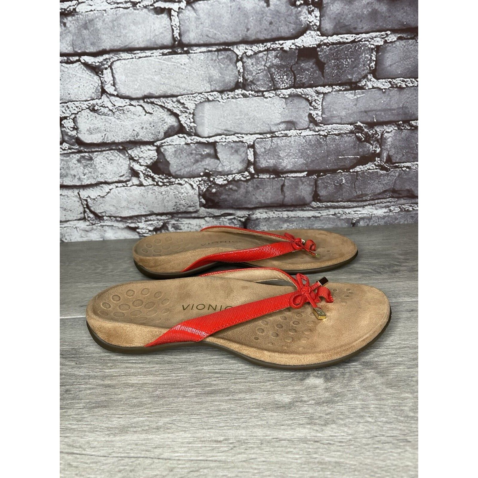 Other Vionic Bella 2 Red Synthetic Bow Casual Thong Sandals Women’ Size US 8.5 / IT 38.5 - 18 Thumbnail