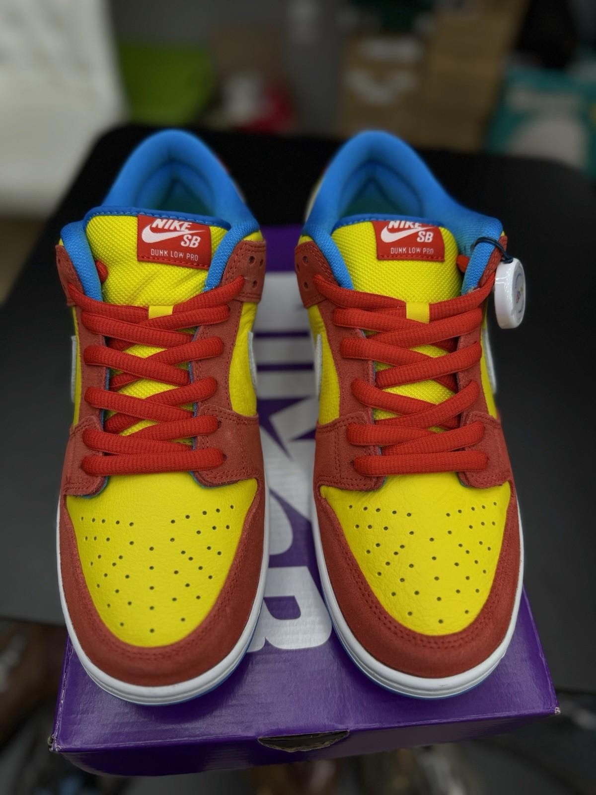 Nike Size 10.5 - Nike SB Dunk Low Bart Simpson (BQ6817-602) NEW Size US 10.5 / EU 43-44 - 4 Thumbnail