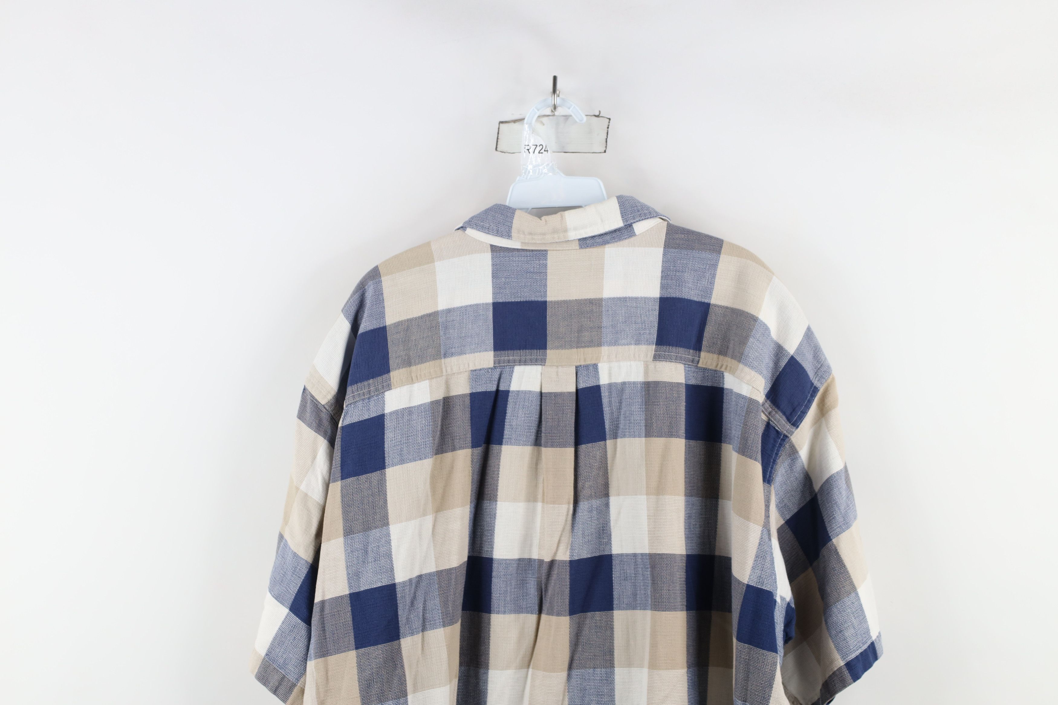 L.L. Bean × Vintage Vintage 90s LL Bean Cool Weave Short Sleeve Button Shirt Size US XXL / EU 58 / 5 - 9 Thumbnail