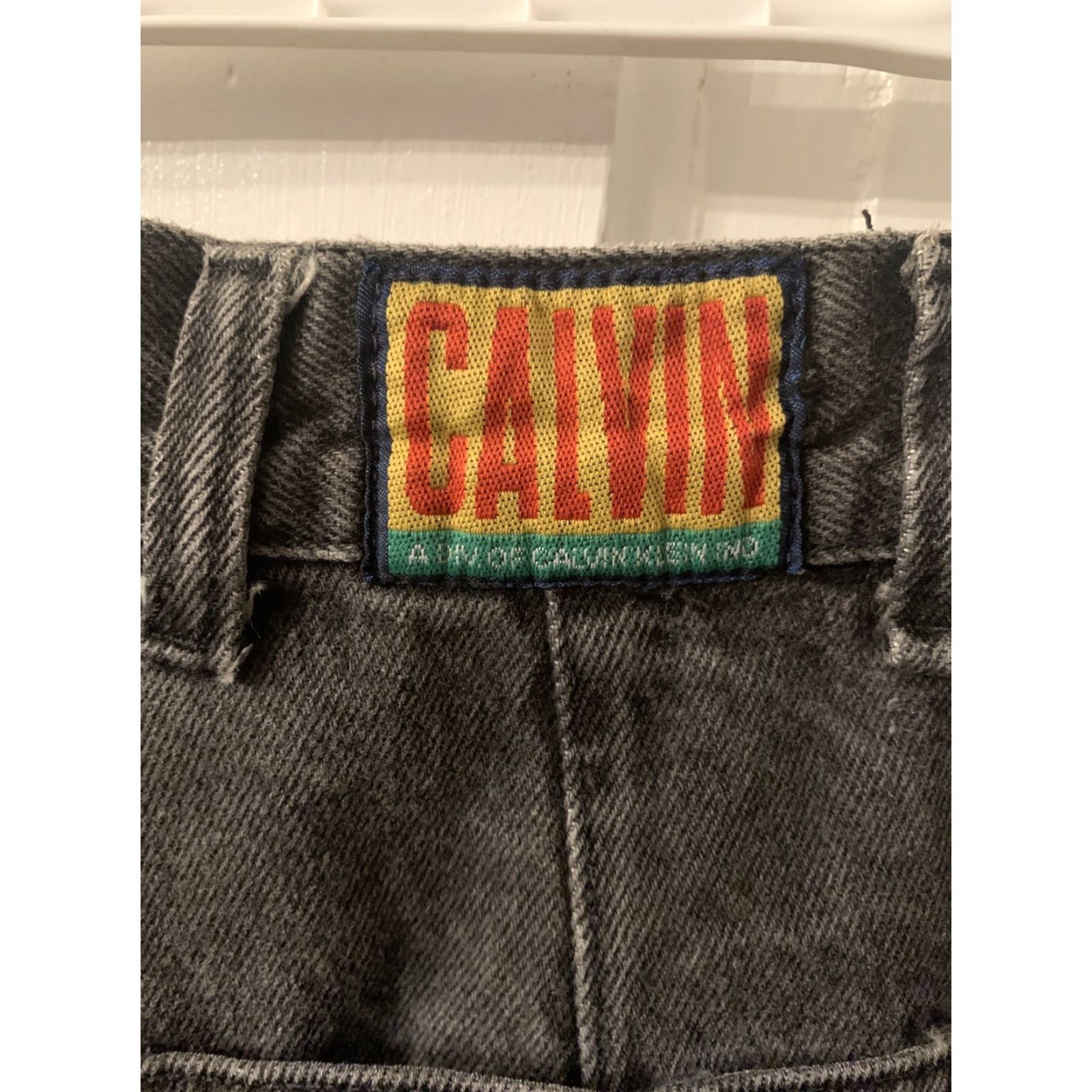Calvin Klein VINTAGE Calvin Klein Skinny Jeans Womens Size 7/8 Black Faded Size 28" / US 6 / IT 42 - 6 Thumbnail