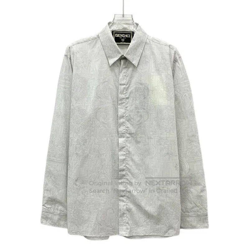 Fendi Fendi size 40 Grey logo pattern all-over print cotton colla Size US XS / EU 42 / 0 - 1 Thumbnail