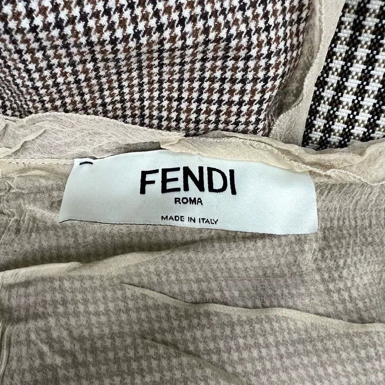 Fendi Fendi Three-dimensional lace checkered skirt Size 42" / US 20 - 3 Thumbnail