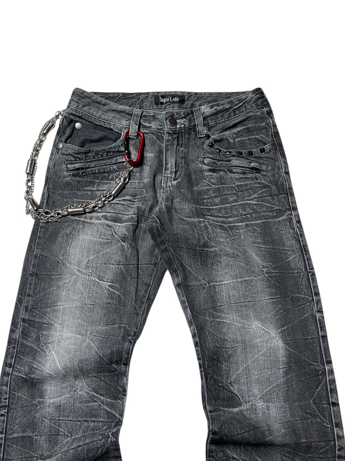 Japanese Brand Wild Life Studed Ifsixwasnine Style Clawn Mark Pants Size US 30 / EU 46 - 3 Thumbnail
