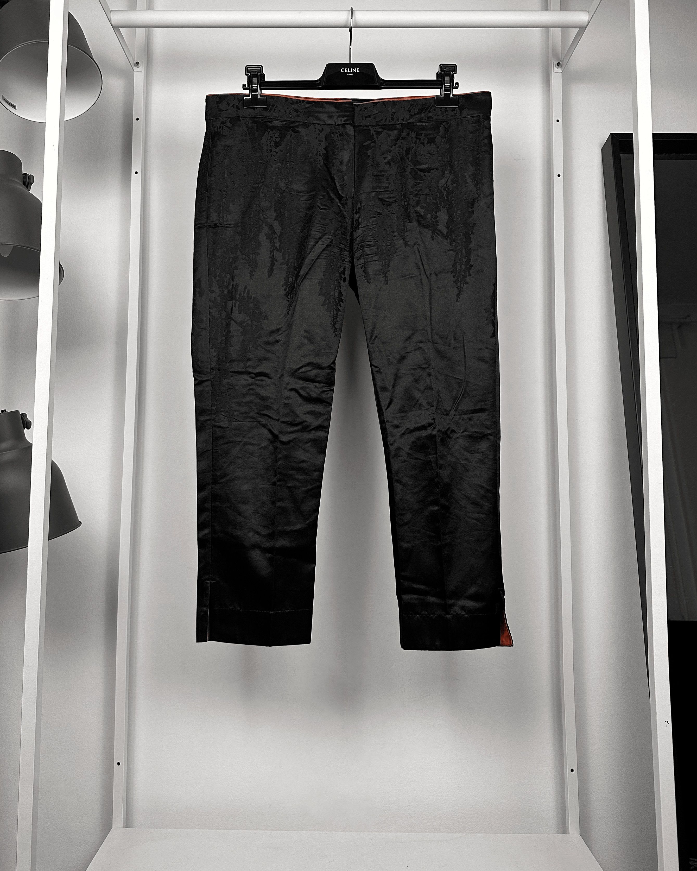 Ann Demeulemeester Ann Demeulemeester Floral Satin Cropped Pants Size US 36 / EU 52 - 1 Thumbnail