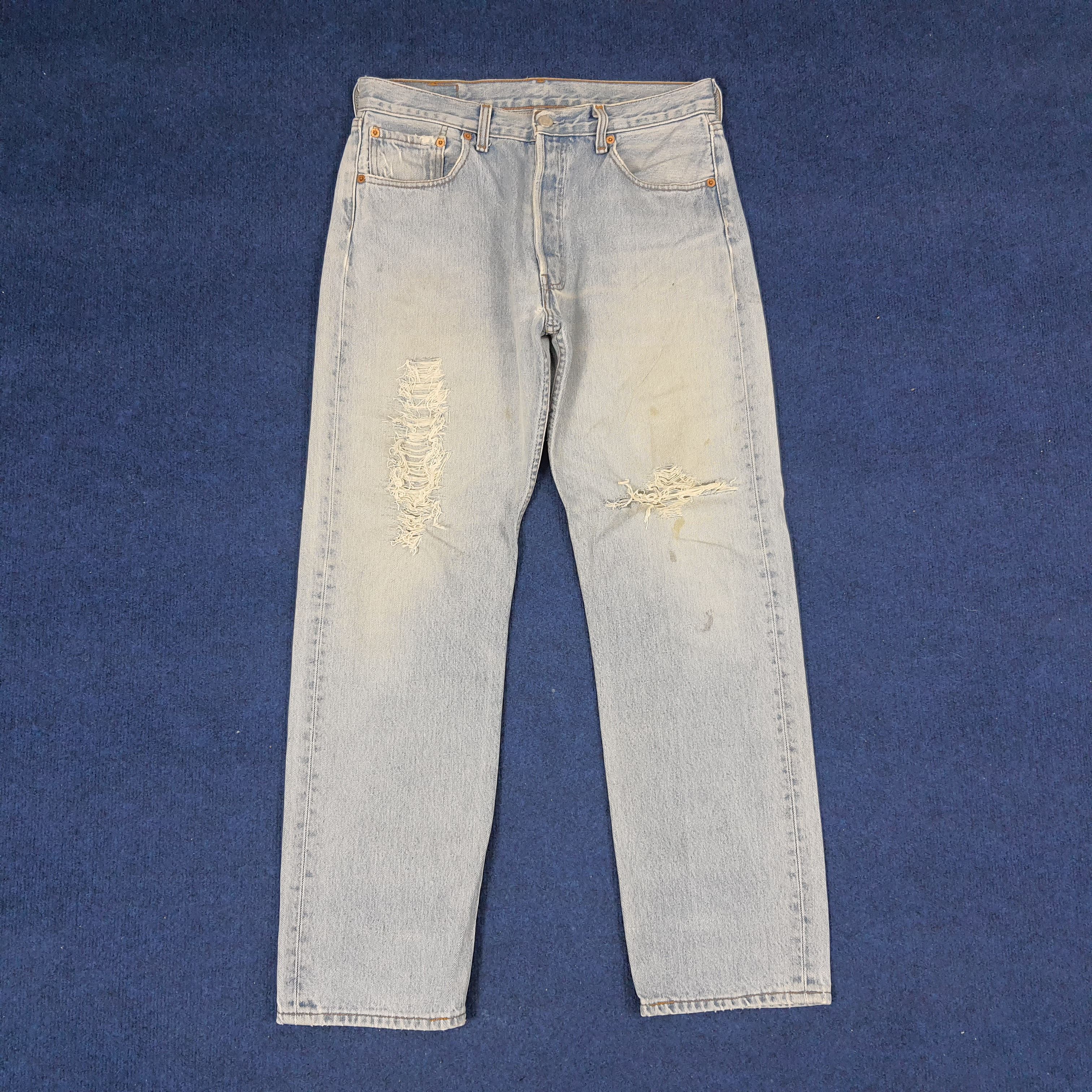 Levi's × Levi's Vintage Clothing × Vintage Vintage Levi's 501 Distressed Style Denim Jeans Size US 30 / EU 46 - 1 Thumbnail