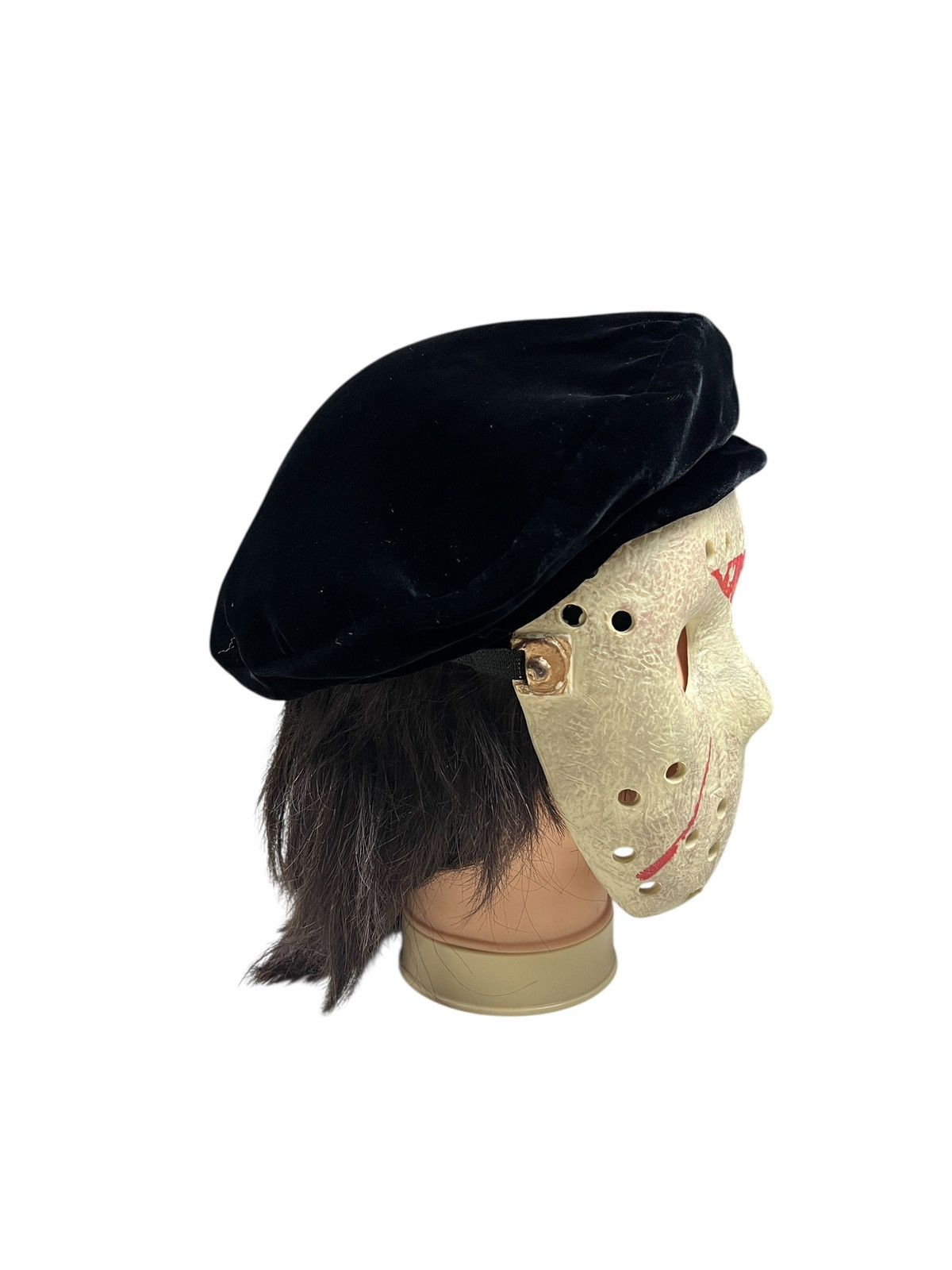 Katharine Hamnett London × Vintage 1990 Katharine Hamnett London Velvet Rayon Beret Size ONE SIZE - 3 Thumbnail