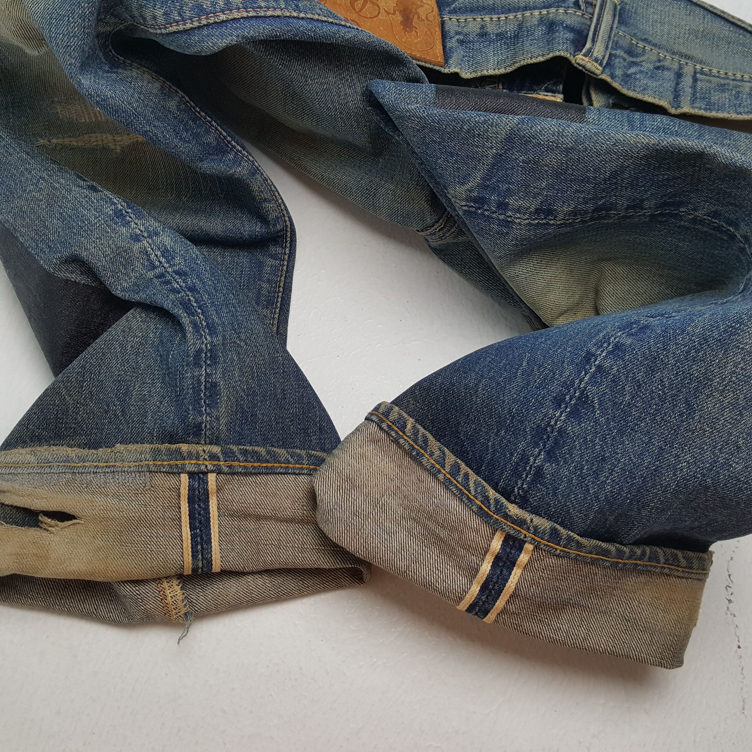 Evisu × Japanese Brand × Vintage Vintage EVISU Japanese Brand Daicock Custom Distressed Jeans Size US 30 / EU 46 - 15 Thumbnail