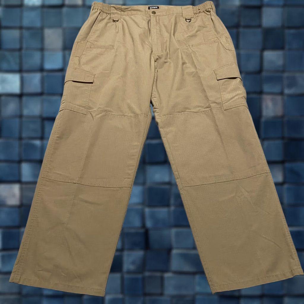 Vintage CQR Beige Cargo Pants Mens 44x32 Straight Regular Pockets Dep Casual Workwear Shirt? Size US 44 / EU 60 - 1 Thumbnail