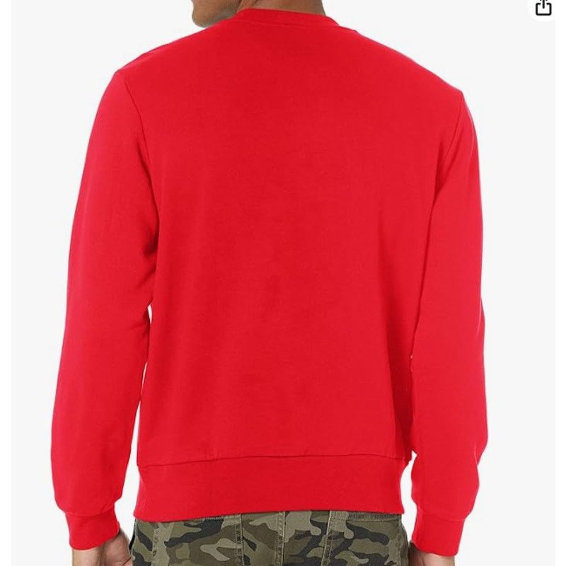 Lacoste Lacoste Men's Organic Brushed Cotton Sweatshirt Rouge L Size US L / EU 52-54 / 3 - 3 Thumbnail