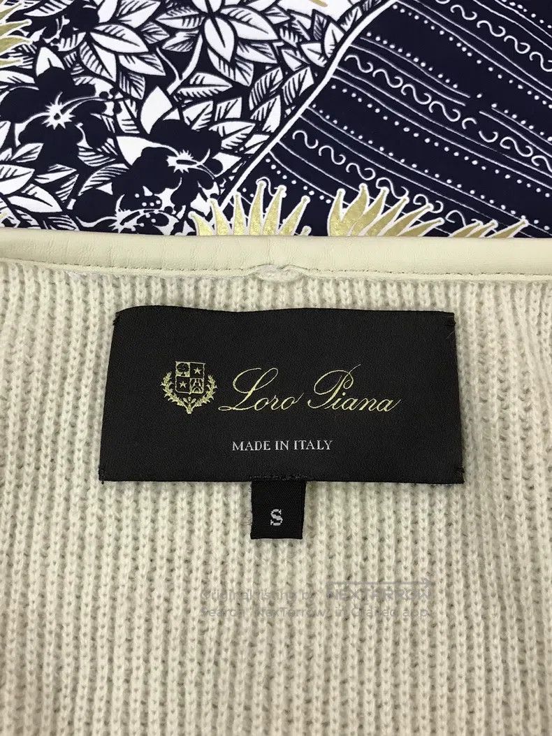Loro Piana LORO PIANA Cashmere Jacket with Leather Trim, No Button De Size S / US 4 / IT 40 - 4 Thumbnail