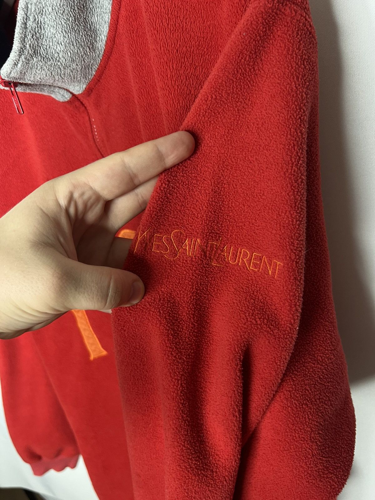 Yves Saint Laurent Men’s Vintage 90s Fleece YSL Sweatshirt Sweater Drake Rare Size US M / EU 48-50 / 2 - 4 Thumbnail