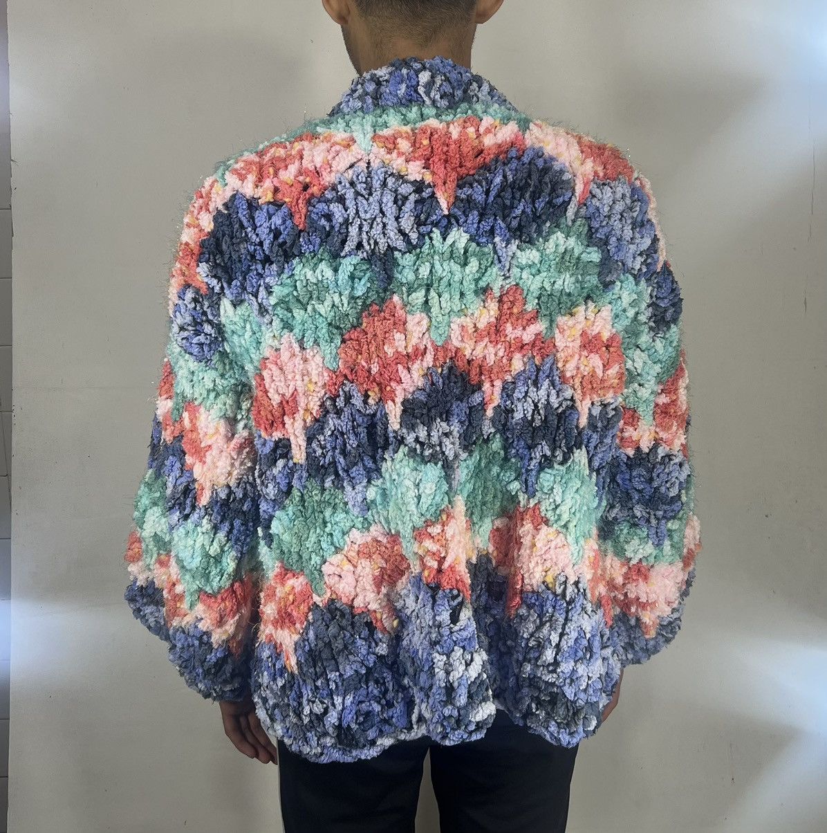 Aran Isles Knitwear Vintage colourful Knit Cardigan Rare design Size US L / EU 52-54 / 3 - 7 Thumbnail