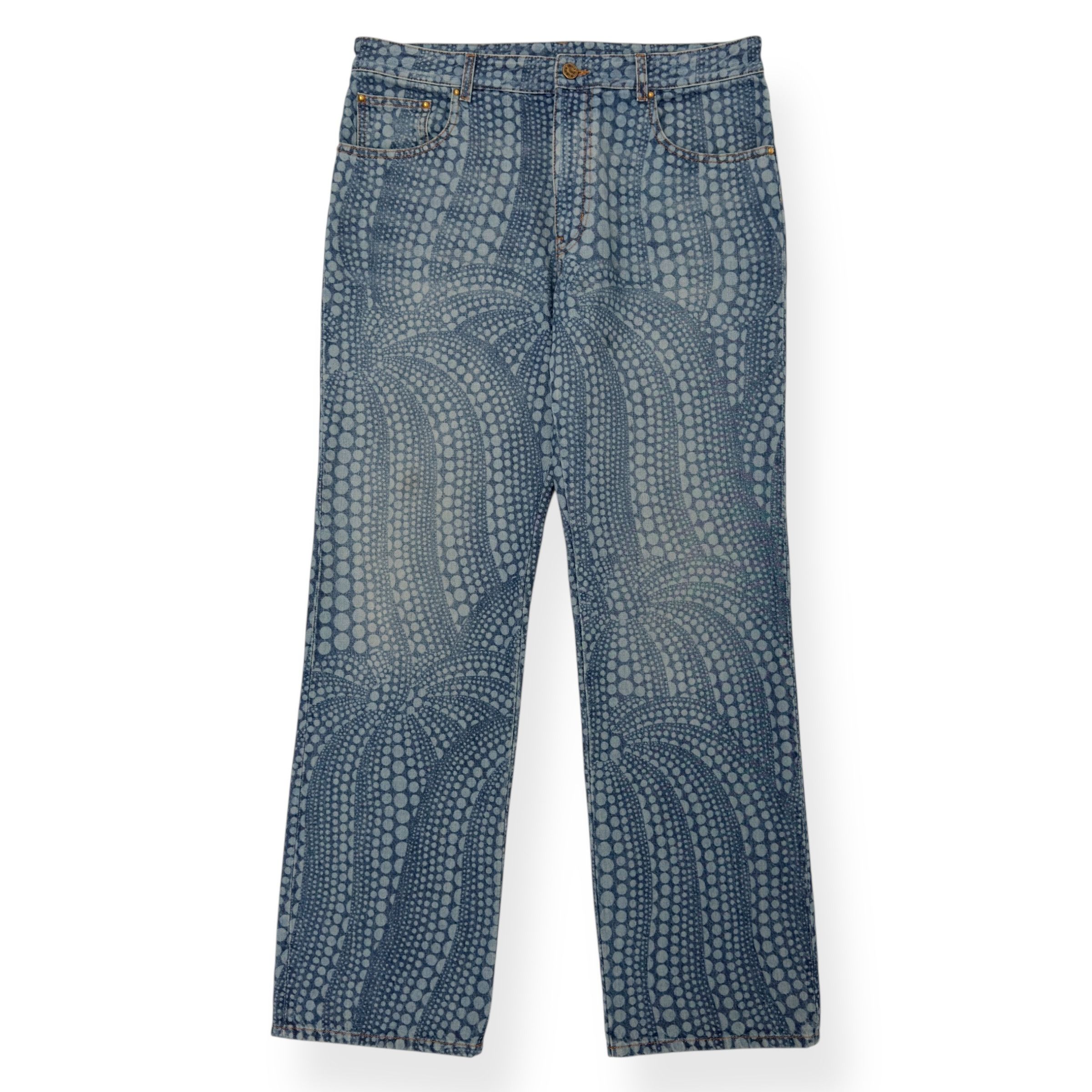 Louis Vuitton LOUIS VUITTON X YAYOI KUSAMA PUMPKIN PRINT DENIM JEANS W34” Size US 34 / EU 50 - 1 Thumbnail