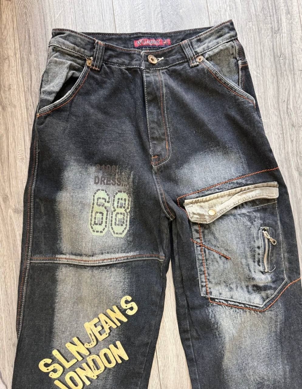 Vintage Baggy Cyber Wing Denim Sequin Jeans Vintage 31 Size Size US 31 - 10 Thumbnail