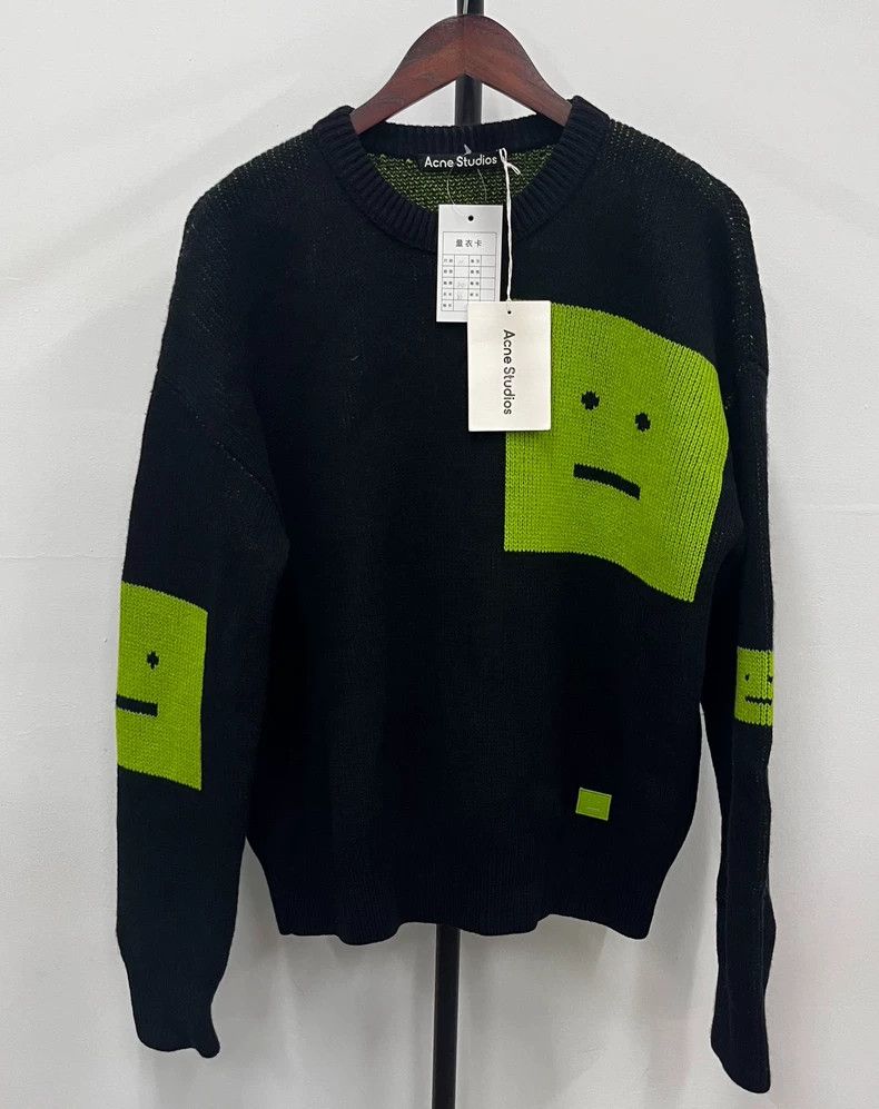 Acne Studios Acne Studios Expression Contrast Jacquard Crew Neck Knit Pu Size US M / EU 48-50 / 2 - 1 Thumbnail