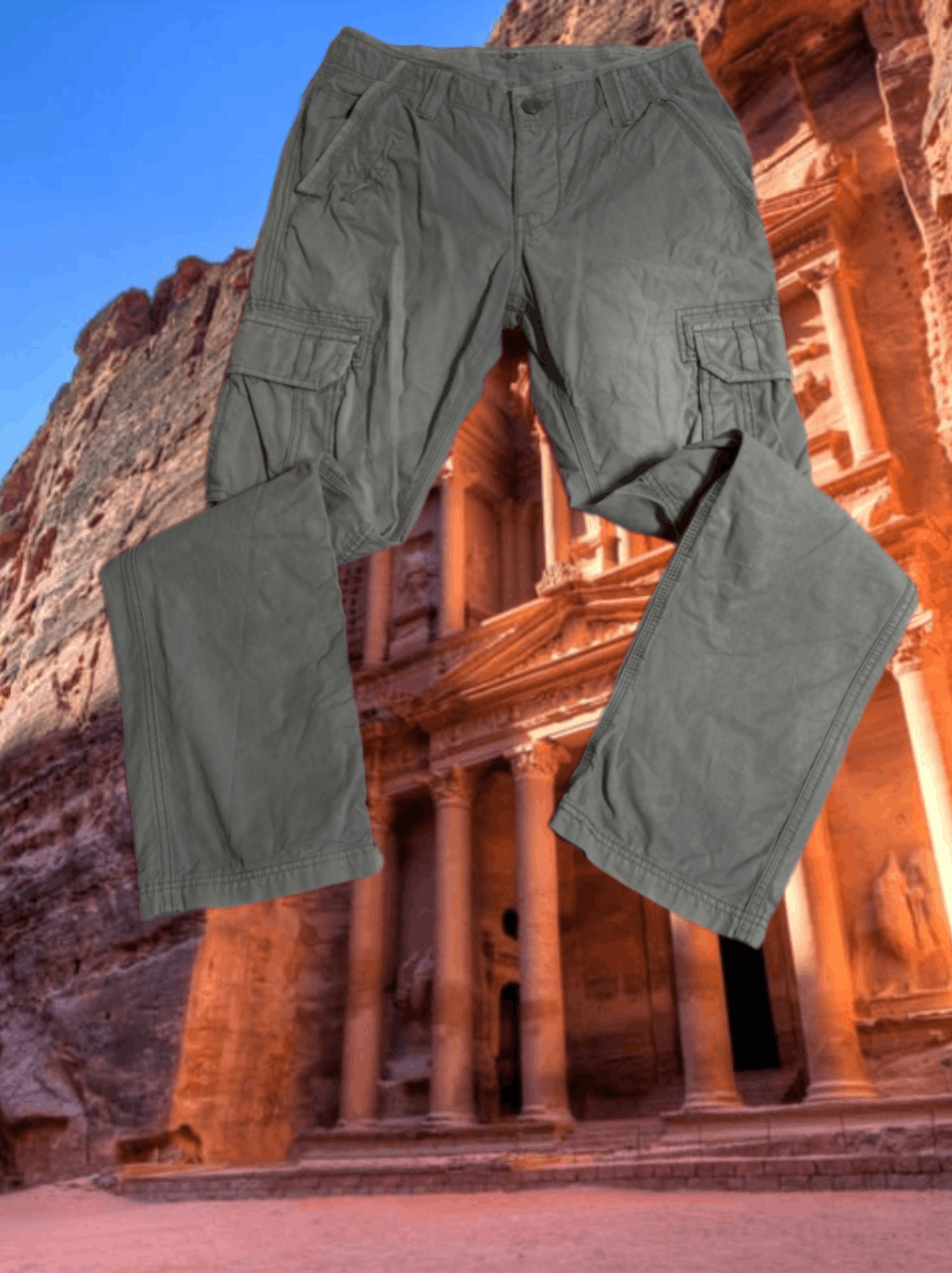 Other Crazy Dirty Baggy Faded Cargo Pants Japan Avant Garde Style Size US 30 / EU 46 - 1 Thumbnail
