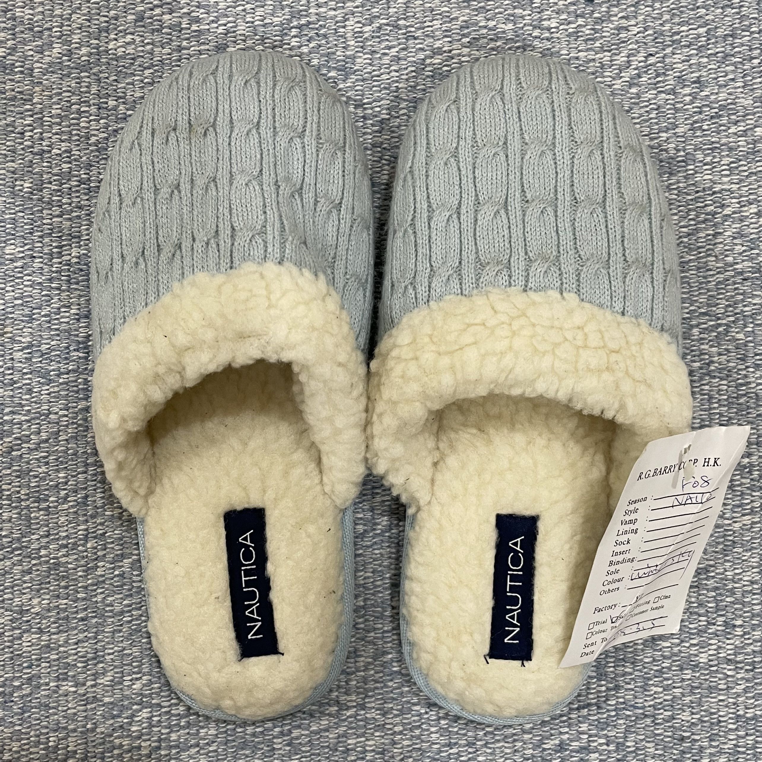 Nautica Cable Knit Design Winter Slippers Size US 6 / IT 36 - 2 Thumbnail