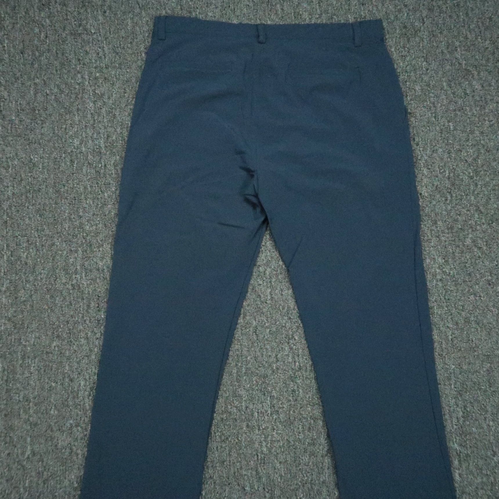 Vintage Ministry Of Supply Pants Men 34x31 Blue Slim Fit Chino Trouser - Flat Front, Button, Zip, 34, Blue, Slim, Polyester Size US 34 / EU 50 - 5 Thumbnail