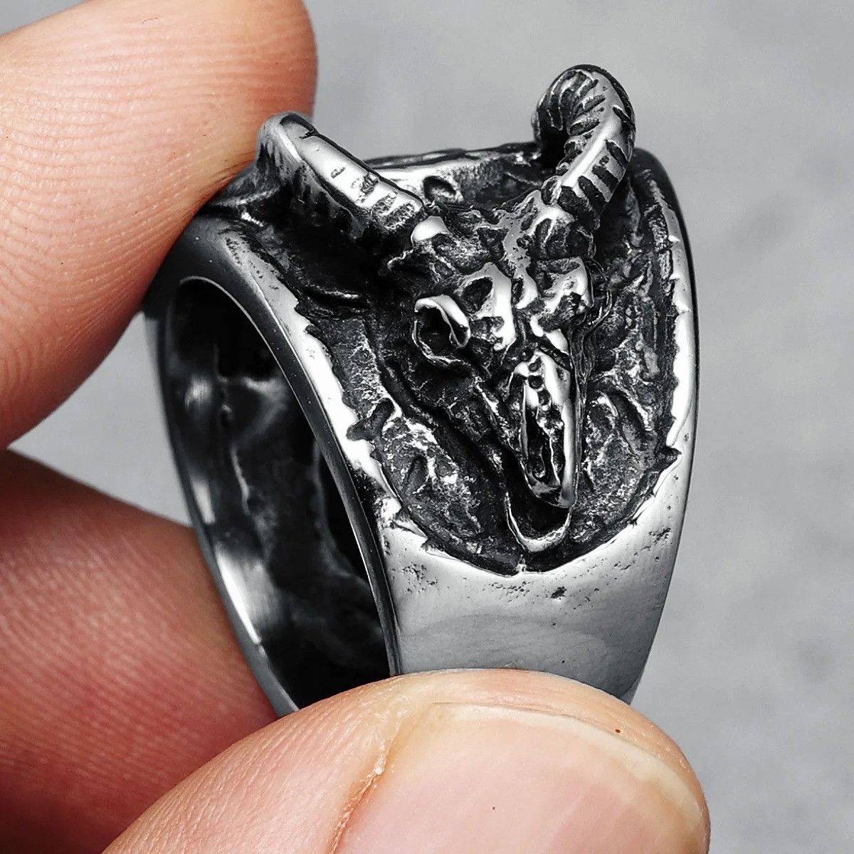 Jewelry Satan Pentagram Ring Streetwear Jewelry Fashion Gift Size ONE SIZE - 3 Thumbnail