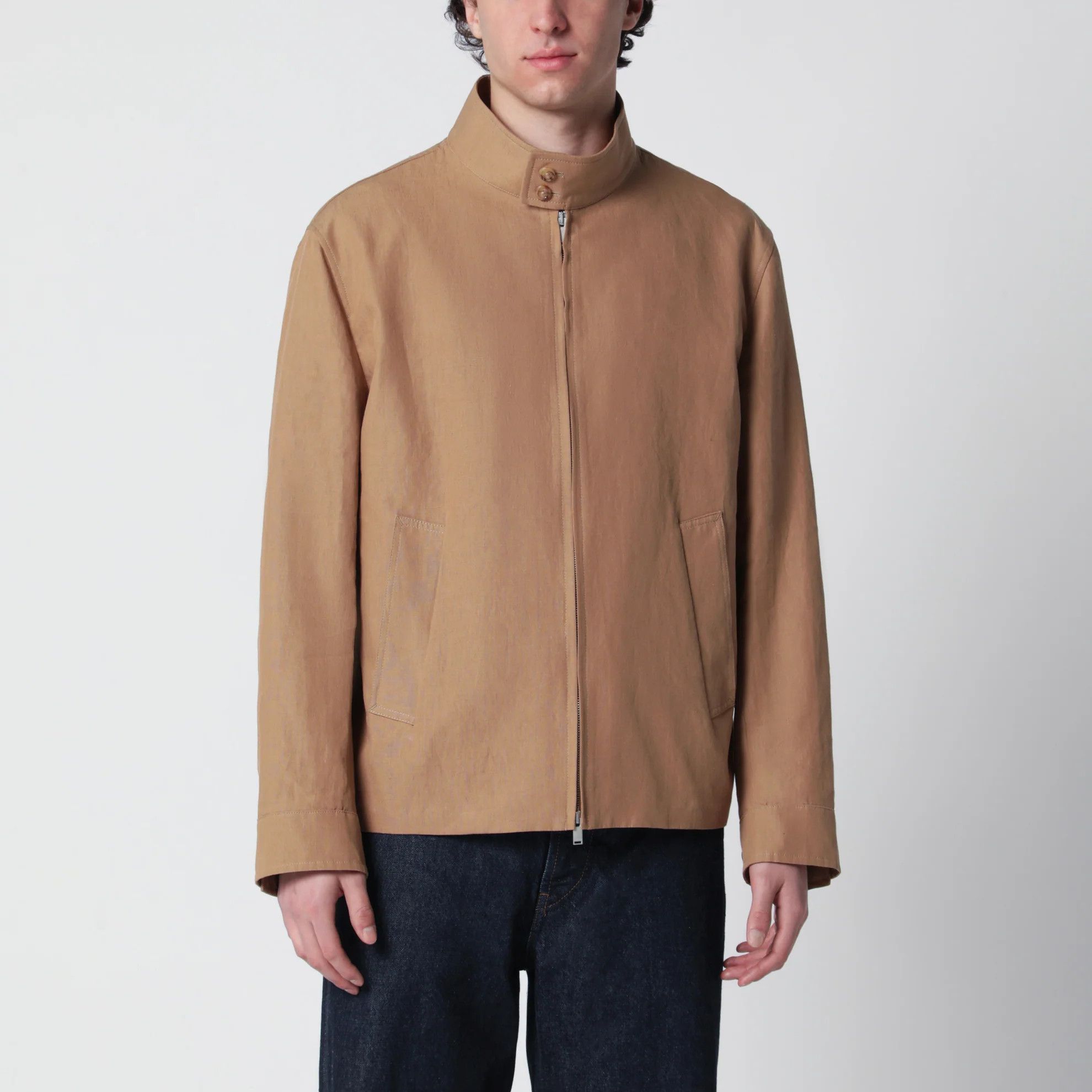 Lardini o1d2blof0526 Linen-blend Jacket in Brown Size US L / EU 52-54 / 3 - 1 Thumbnail