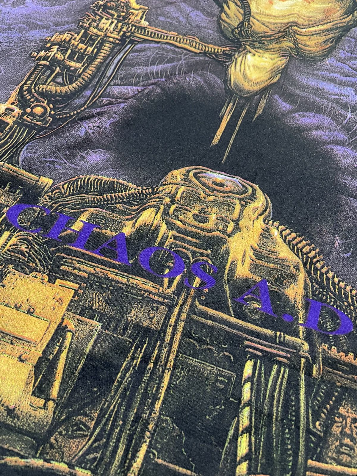 Band Tees Vintage 1993 Sepultura Chaos AD Band Poster Rare Scarf Size ONE SIZE - 16 Thumbnail