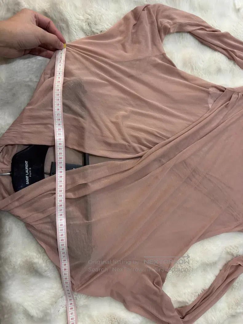 Saint Laurent Paris Saint Laurent Paris Crinkle Deep V Thin Mesh Underwear Shi Size US XXL / EU 58 / 5 - 6 Thumbnail
