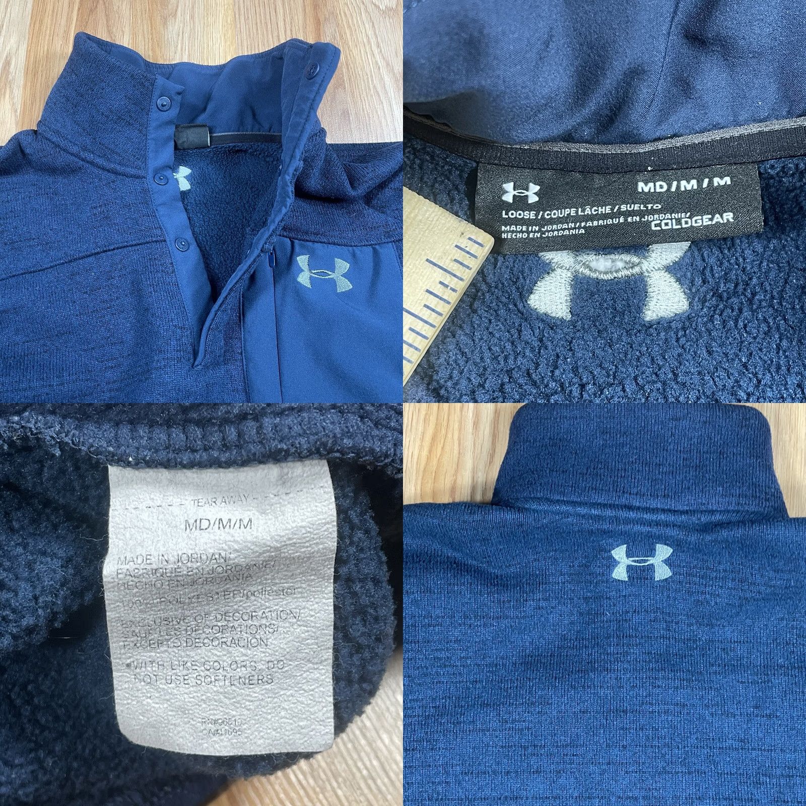 Polo Ralph Lauren Under Armour Sweater Mens M Medium Coldgear Henley Fleece Active Pullover Size US M / EU 48-50 / 2 - 8 Thumbnail