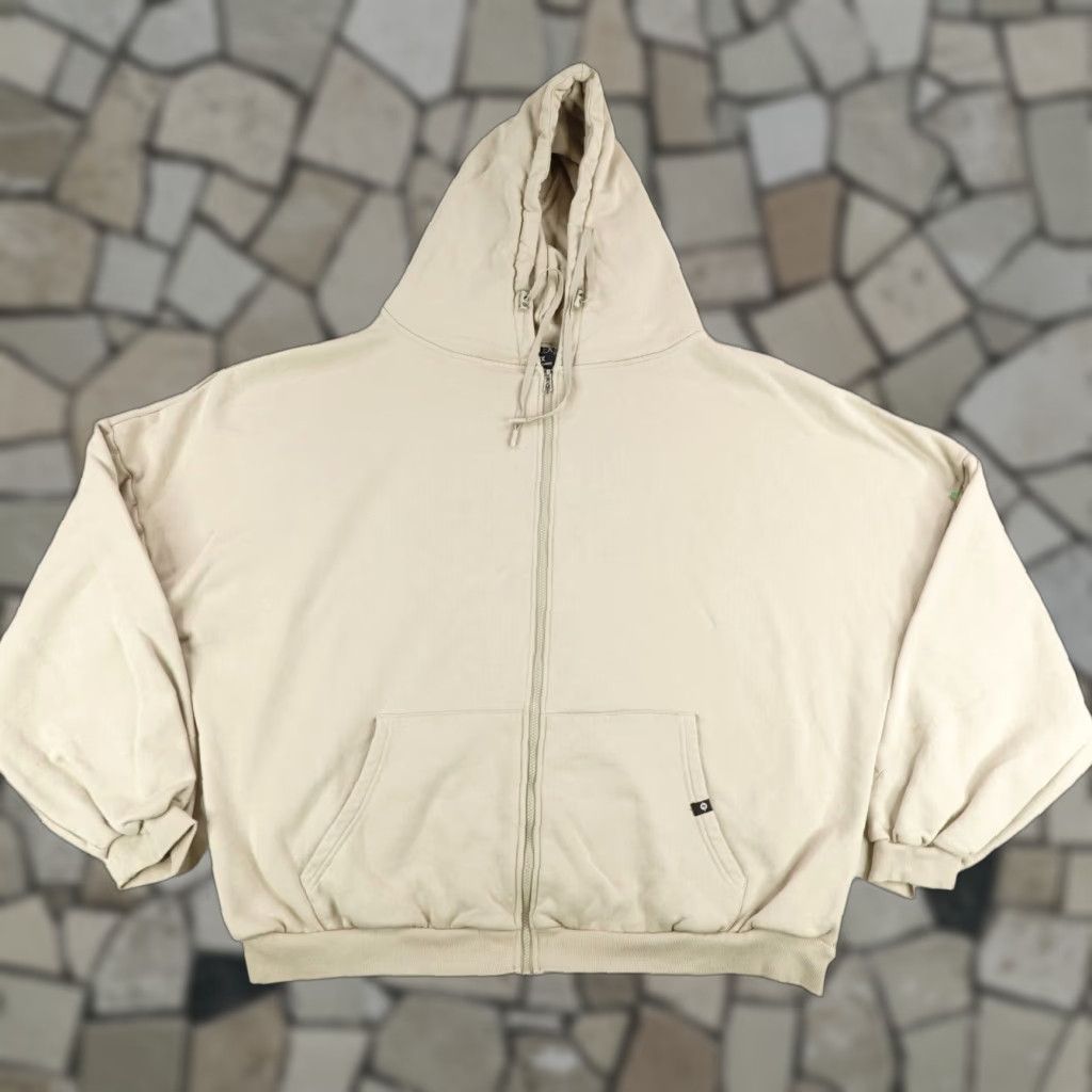 Vintage VINTAGE Popflex Hoodie Womens 1X/3X Plus Beige Full Zip Up Sweater Sweatshirt Jacket Size XXL / US 16-18 / IT 52-54 - 1 Thumbnail