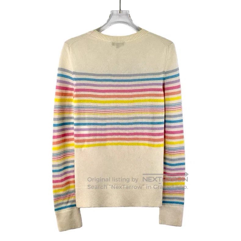 Chanel Chanel Cruise series colour block striped logo cashmere ro Size XXS / US 00 / IT 34 - 2 Thumbnail