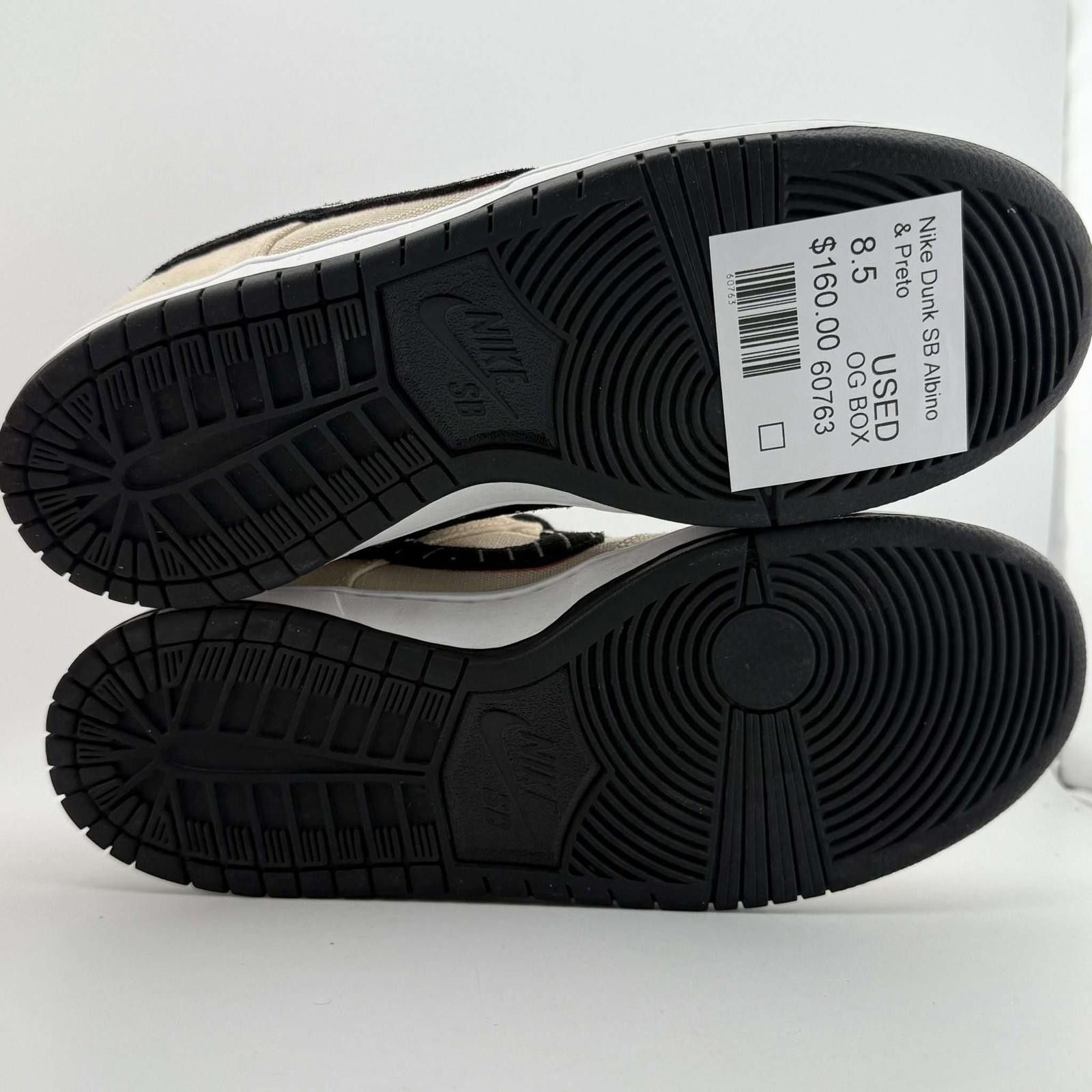 Nike Nike SB Dunk Low Pro QS Fossil Black Sail 8.5 Used Size US 8.5 / EU 41-42 - 6 Thumbnail