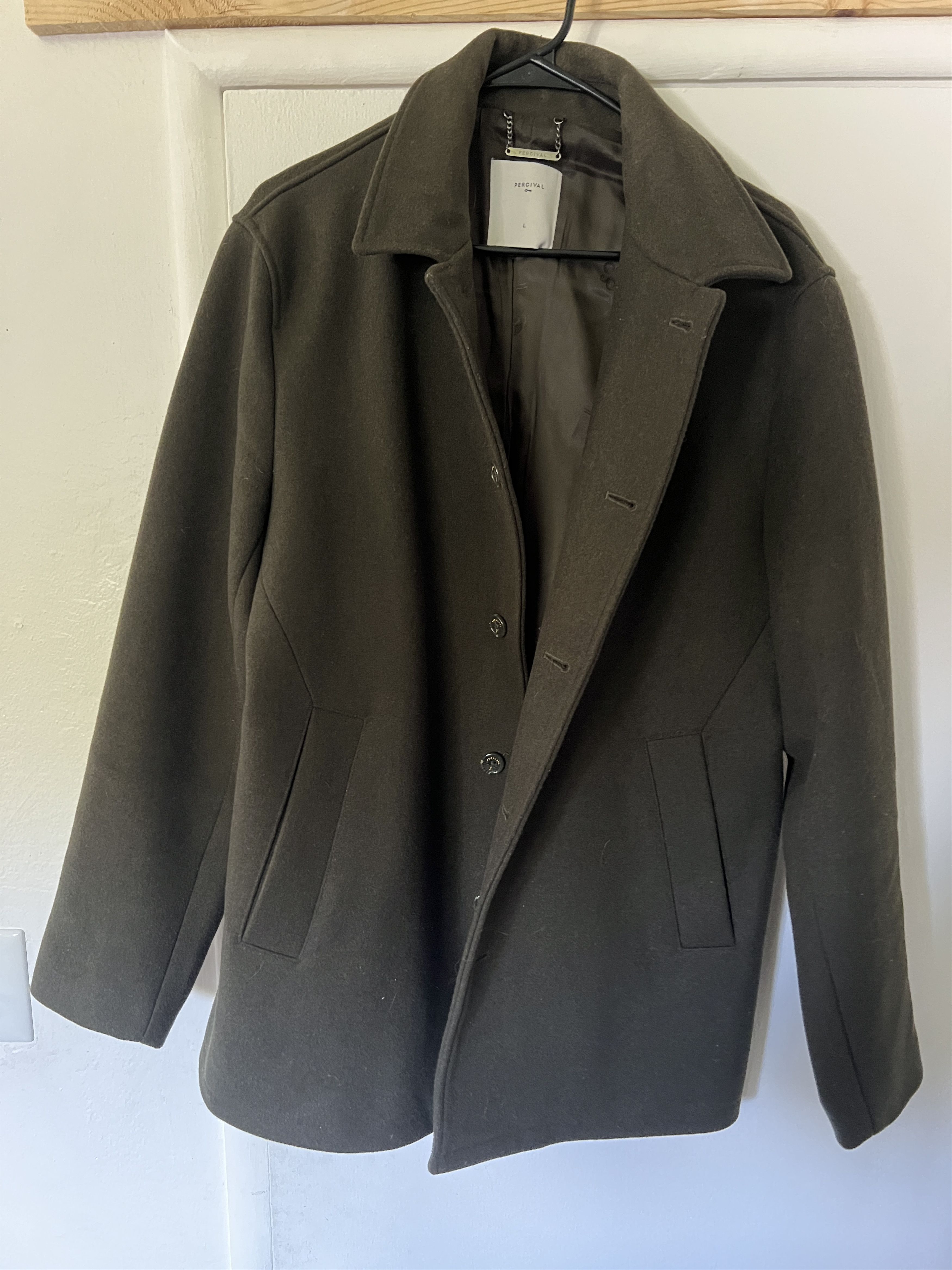 Percival Olive Green Peacoat