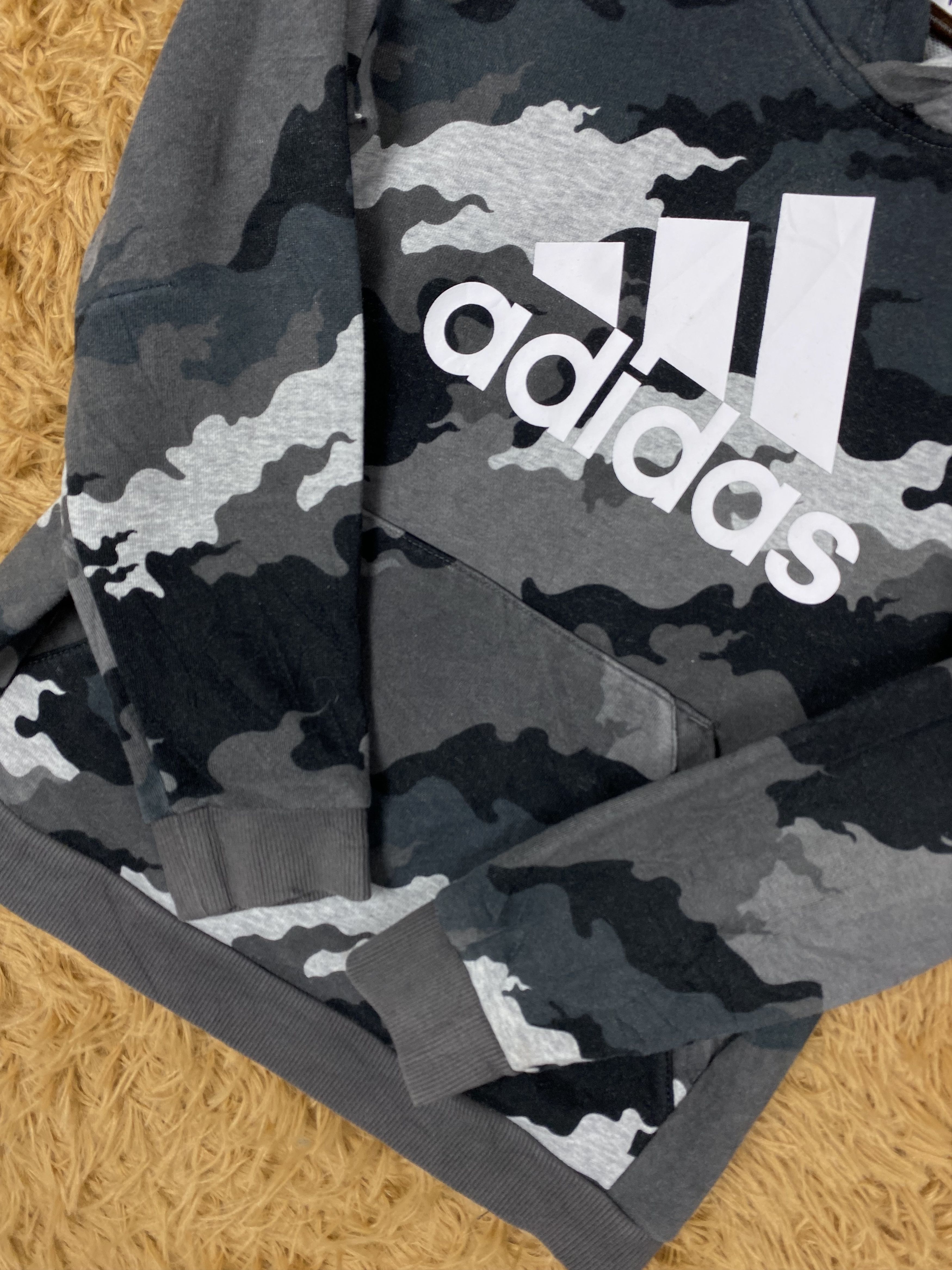Adidas Vintage Adidas Camouflage Big Logo Pullover Hoodies PS0355 Size US XS / EU 42 / 0 - 4 Thumbnail