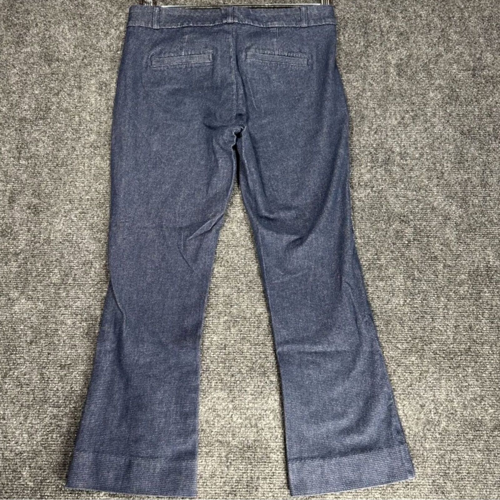 Banana Republic Banana Republic Sloan Pants Womens 0 Bootcut Denim Cotton Stretch Blue 26Inseam 23.5in Regular Rise 8.5in Solid Size 25" / US 0 / IT 36 - 7 Thumbnail