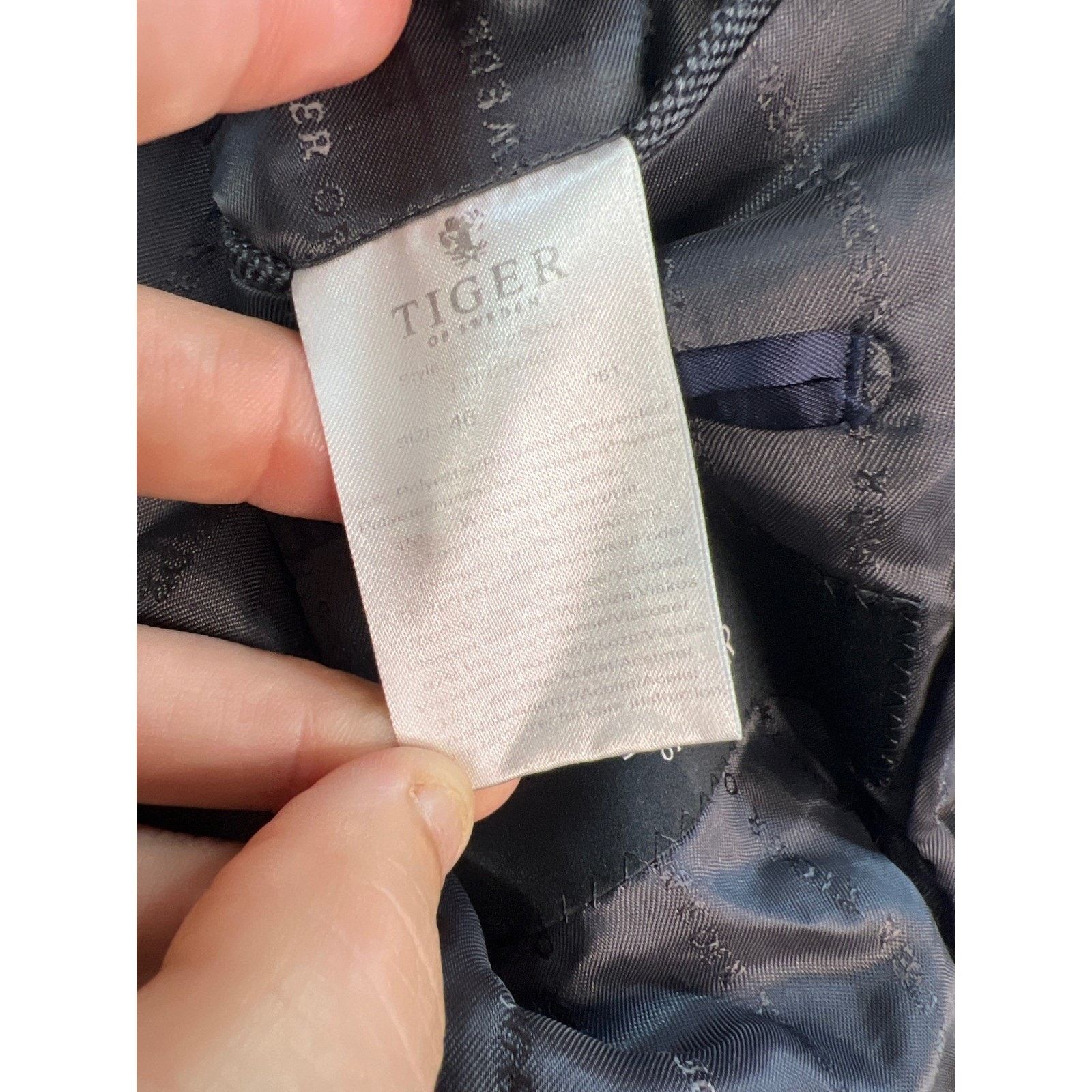 Tiger of Sweden Tiger of Sweden Mens Classic Charcoal Gray Business Size 46 Size 46R - 6 Thumbnail