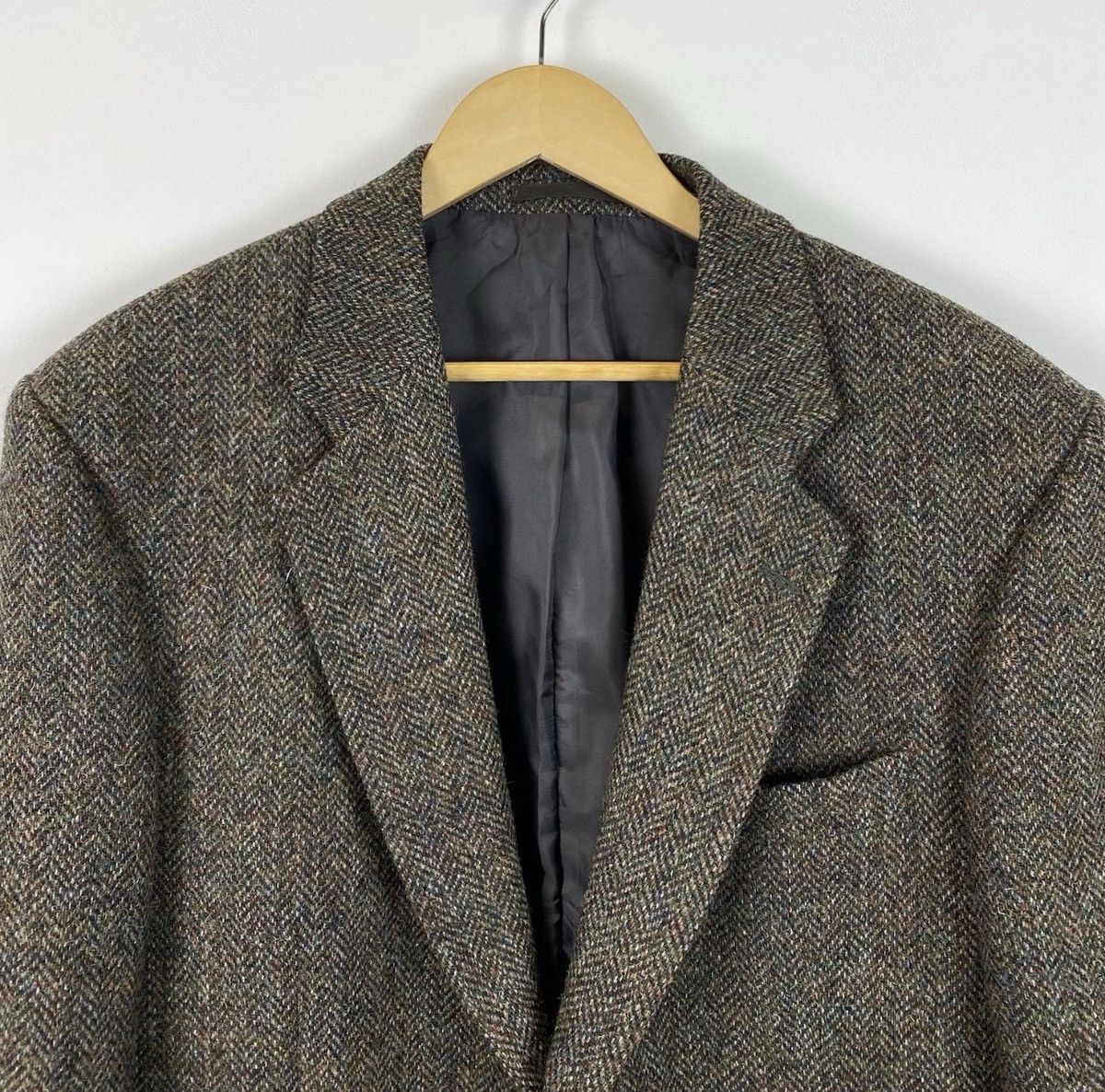 Harris Tweed Harris Tweed Gurteen Herringbone Wool 2 Button Blazer Jacket Size 42R - 2 Thumbnail