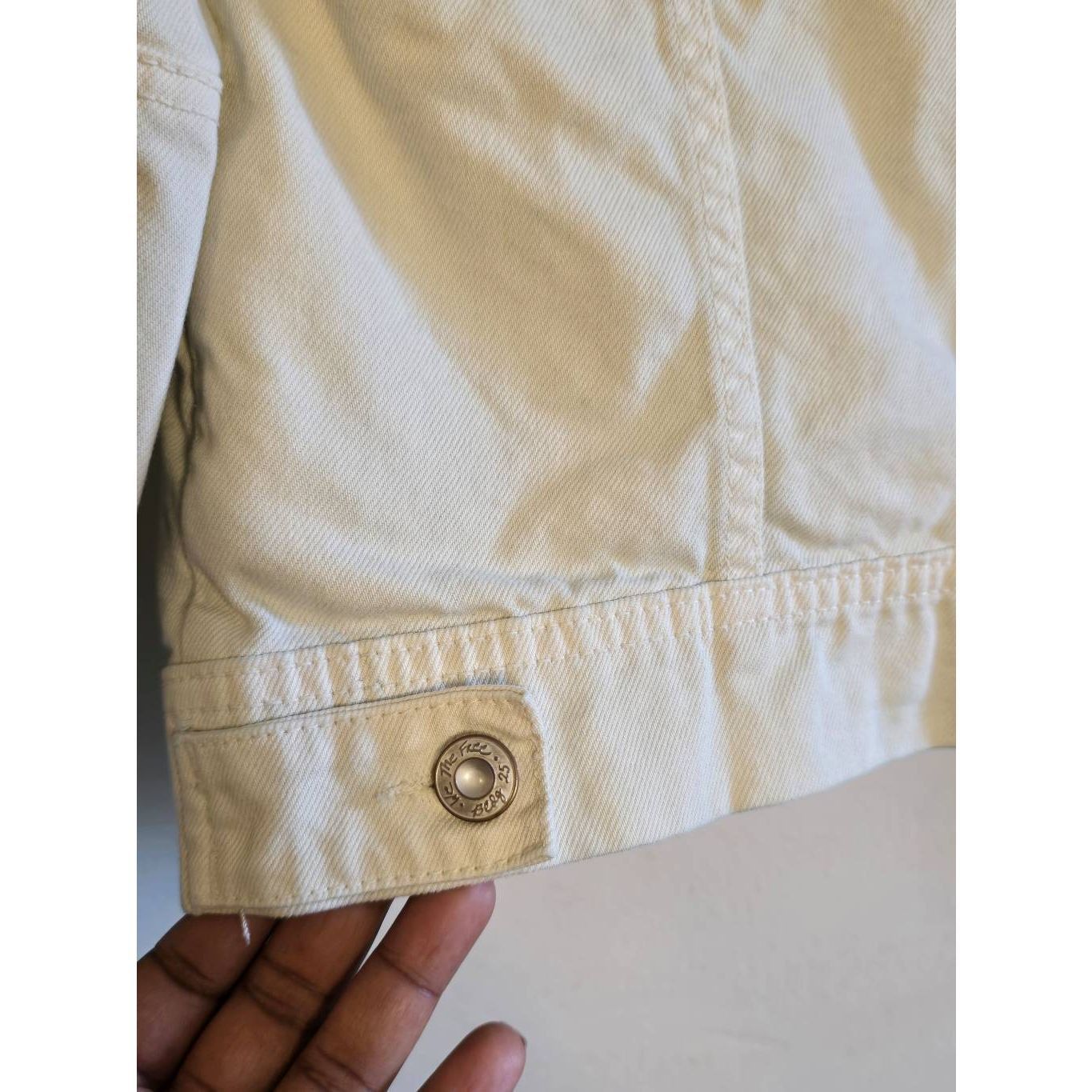Free People Free People We The Free Denim Jacket XS Beige Off-White Butt Size XS / US 0-2 / IT 36-38 - 11 Thumbnail