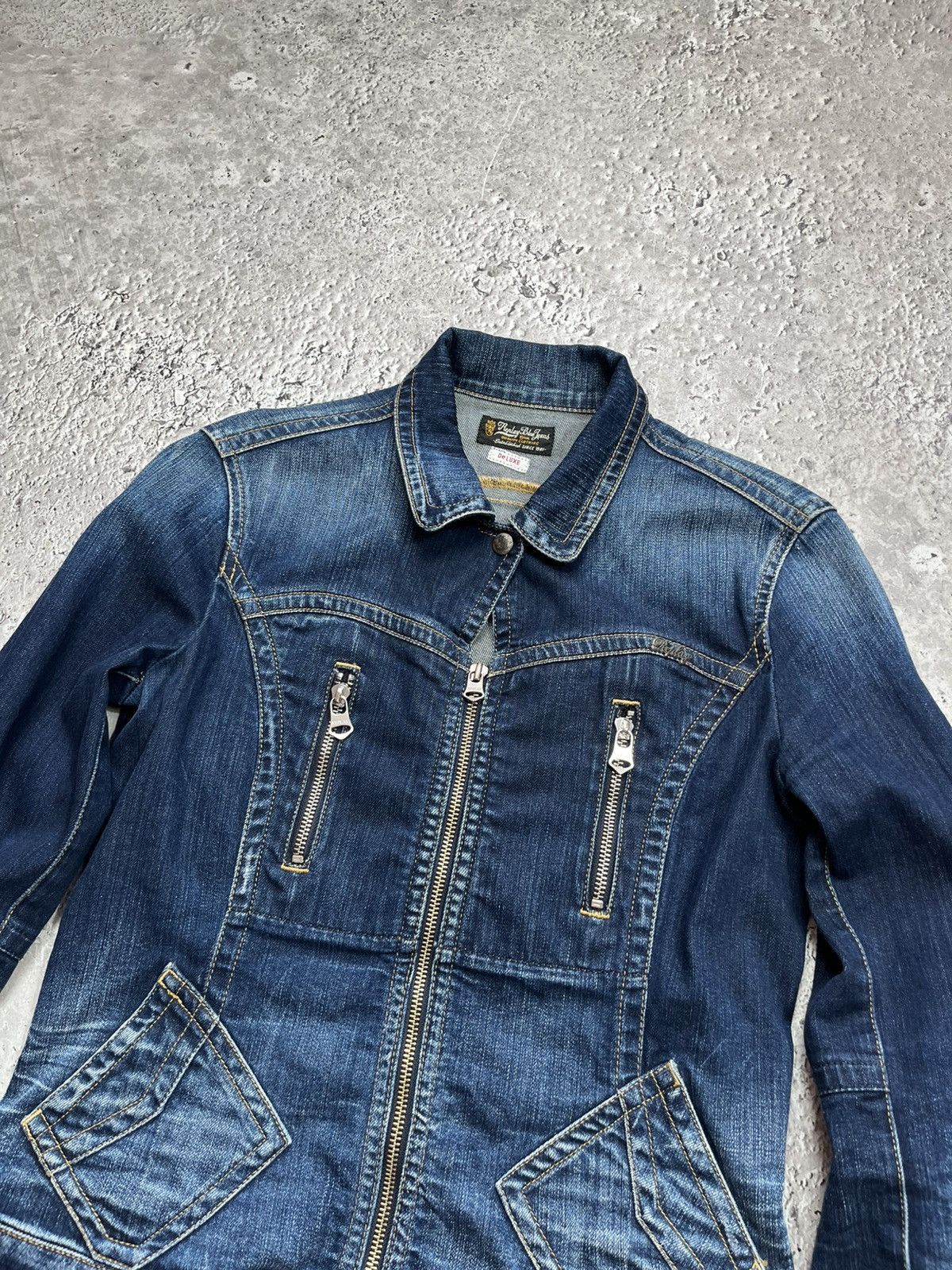 Replay Replay Blue Jeans Deluxe Denim Jacket S Fitted Zip Vintage Size S / US 4 / IT 40 - 6 Thumbnail