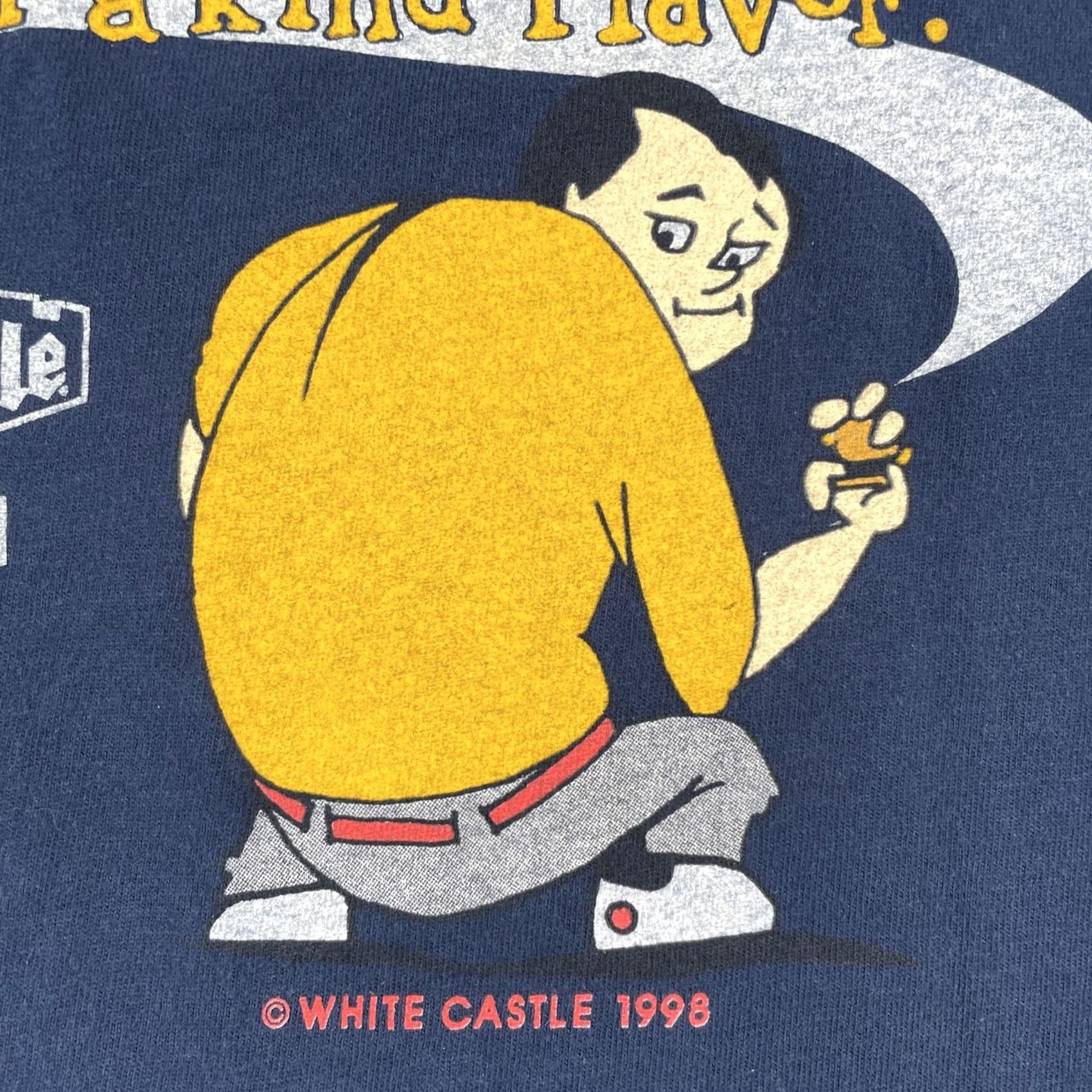 Hanes VINTAGE Hanes Beefy-T Shirt Adult XL Blue White Castle Crave Crew 1998 90s Mens Size US XL / EU 56 / 4 - 4 Thumbnail