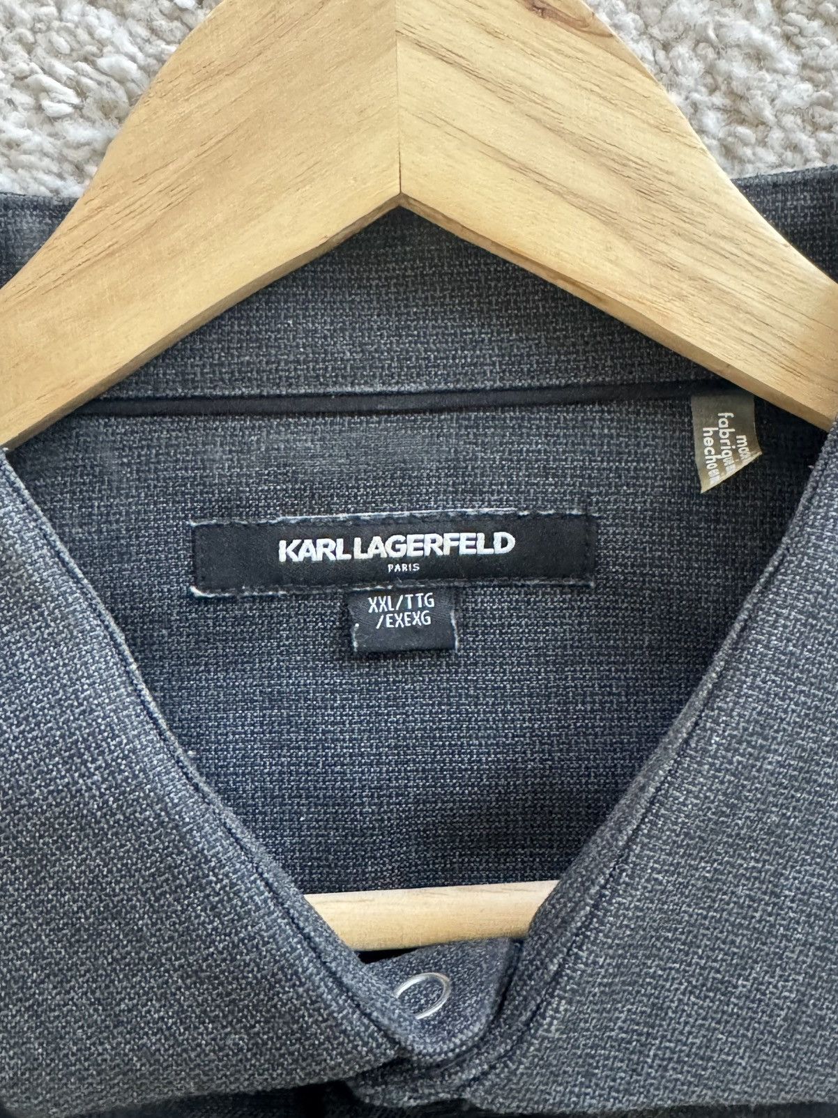 Karl Lagerfeld Paris Checked Button Down Size US XL / EU 56 / 4 - 2 Thumbnail